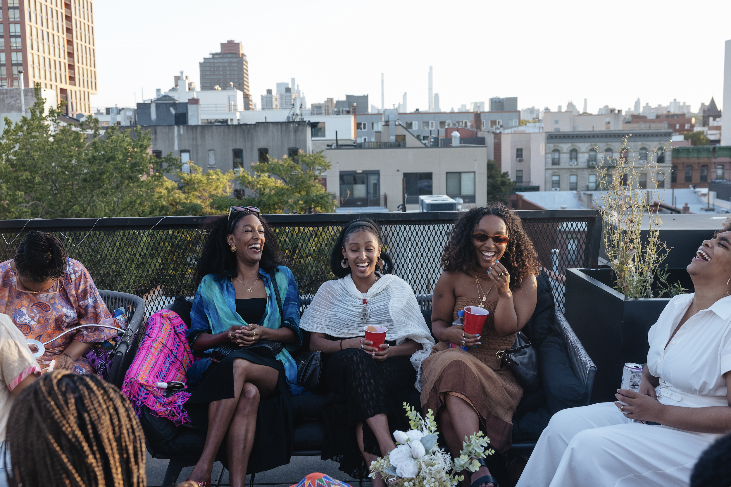 Community gathering at the opening reception