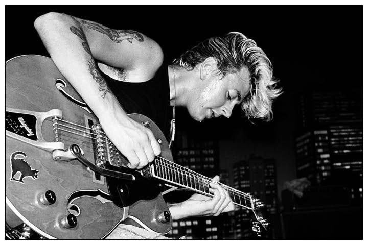  Brian Setzer of the Stray Cats, first Los Angeles show at the Roxy, 1980-81. Photograph by Edward Colver. 