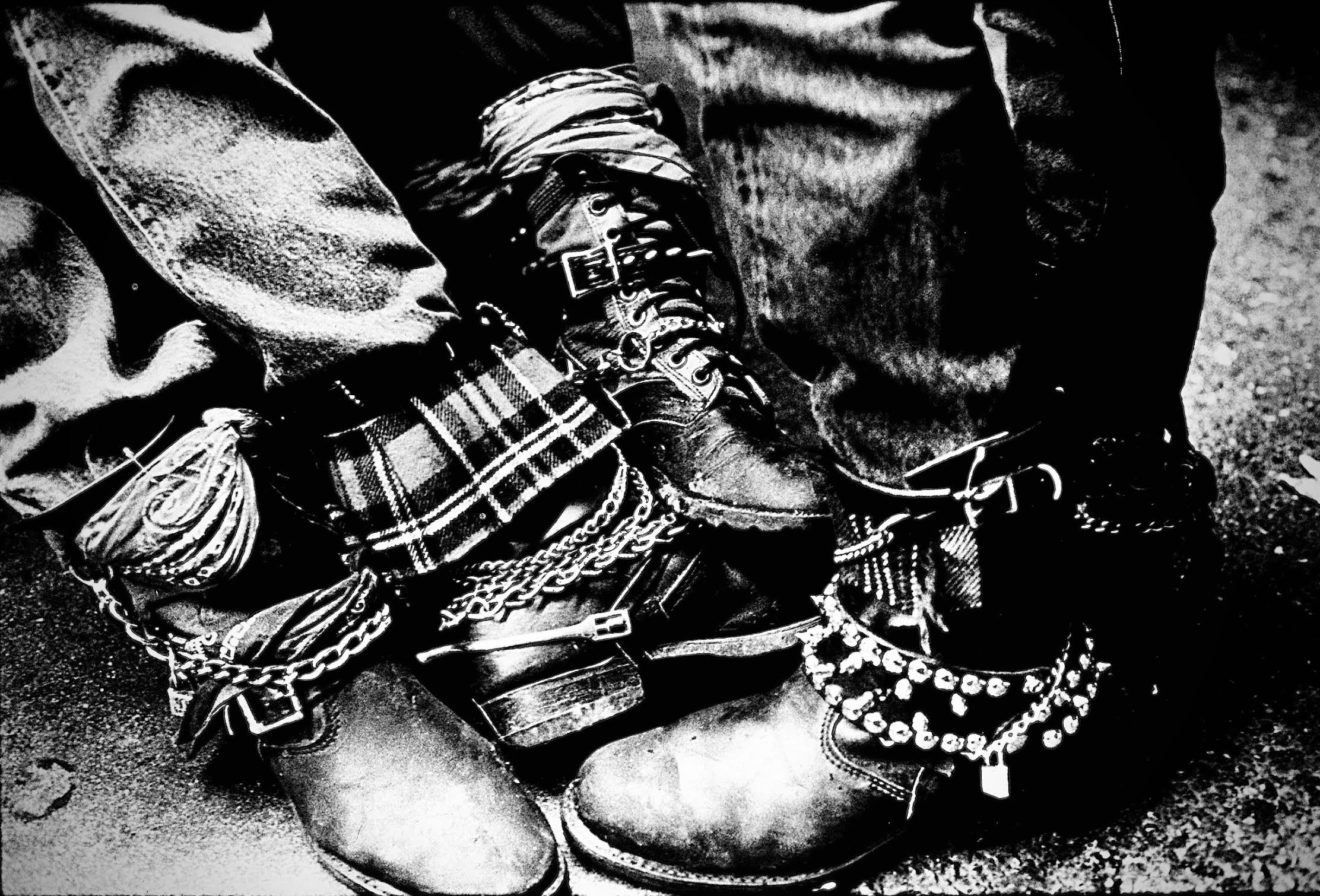  Punk boots and chains, 1979-80. Photograph by Edward Colver. 