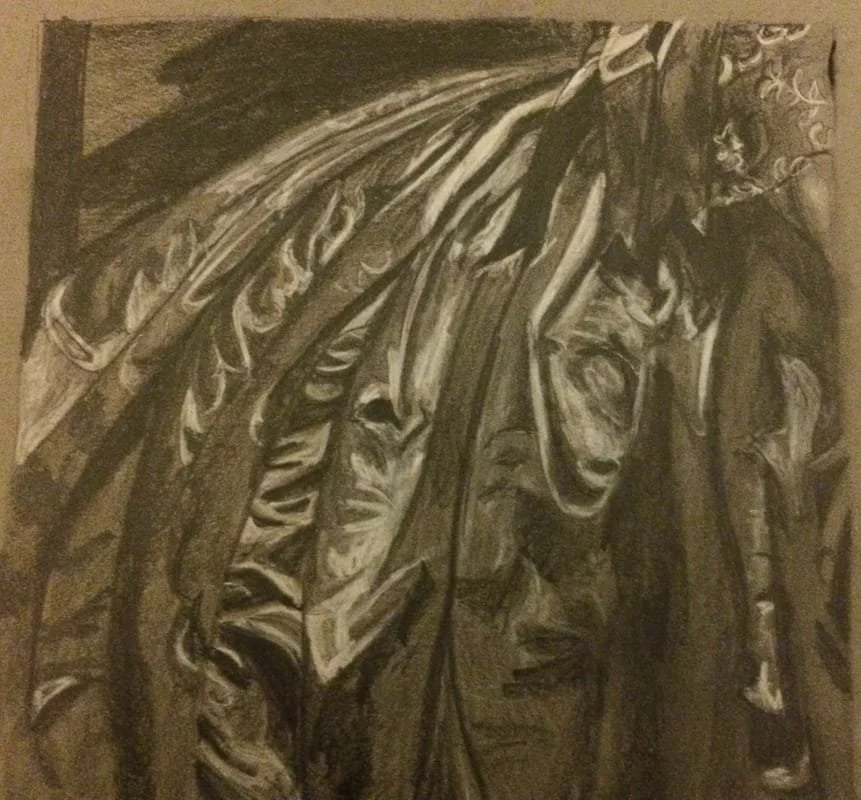 Graphite on graphite paper