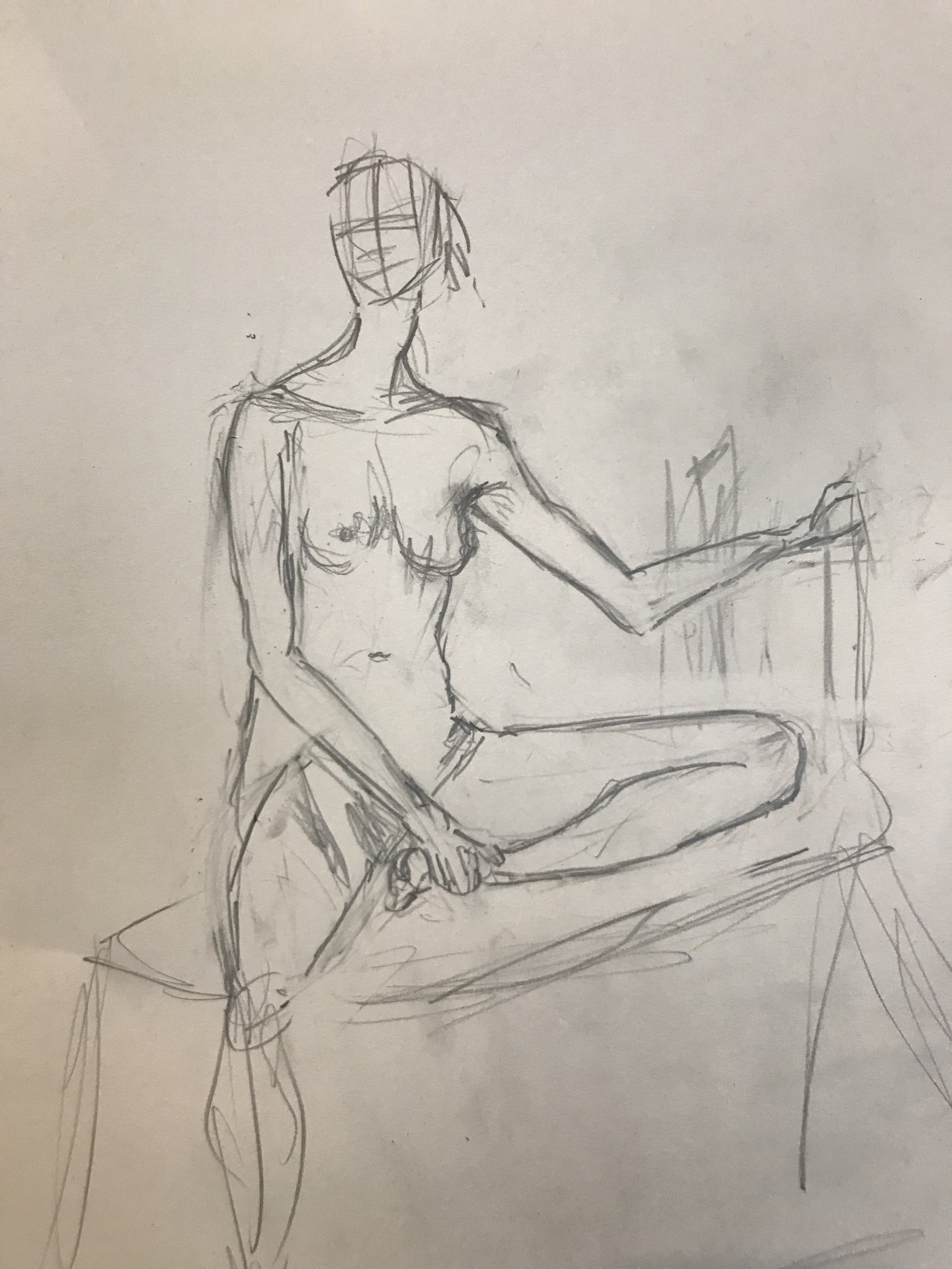Graphite on graphite paper