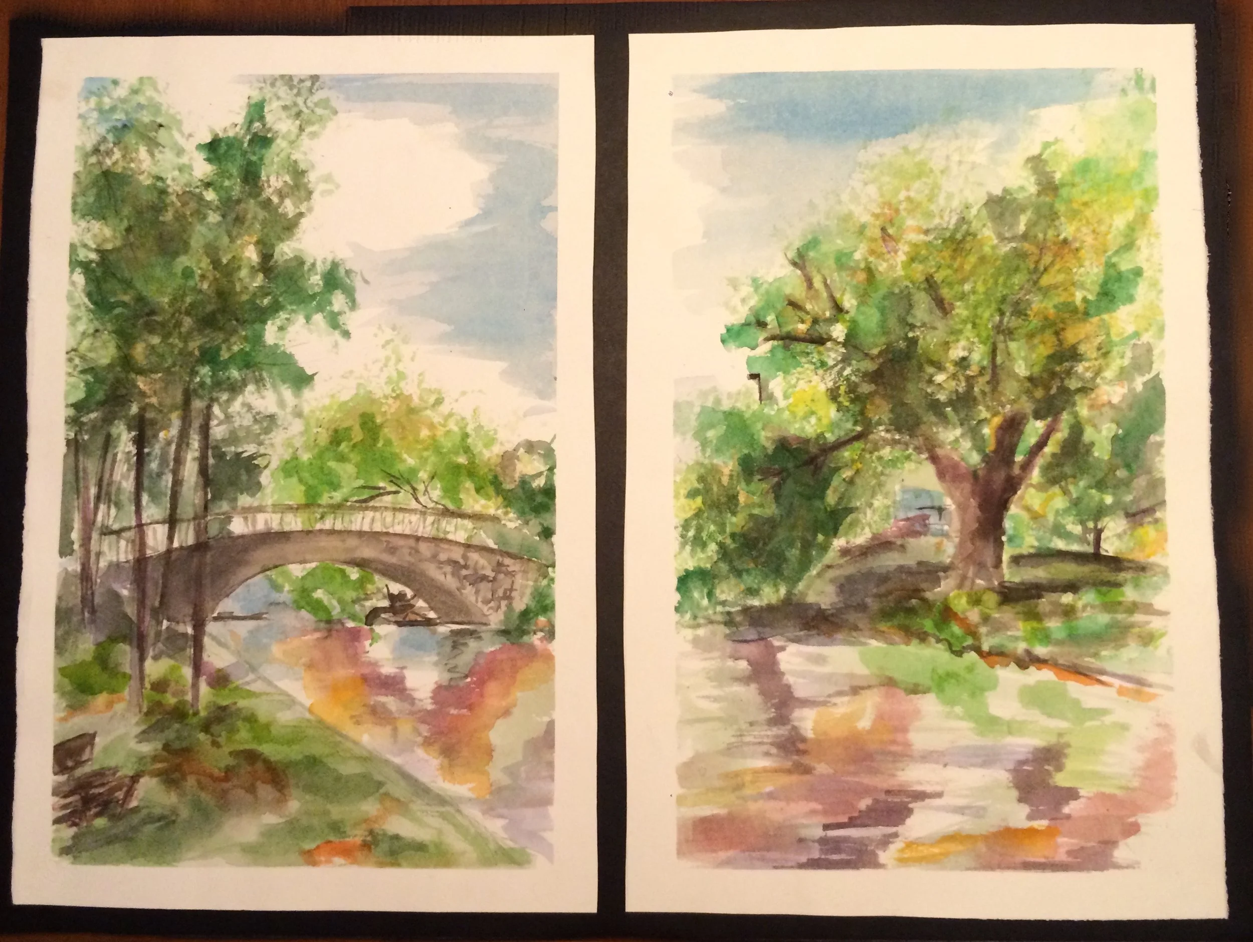 Watercolor on watercolor paper