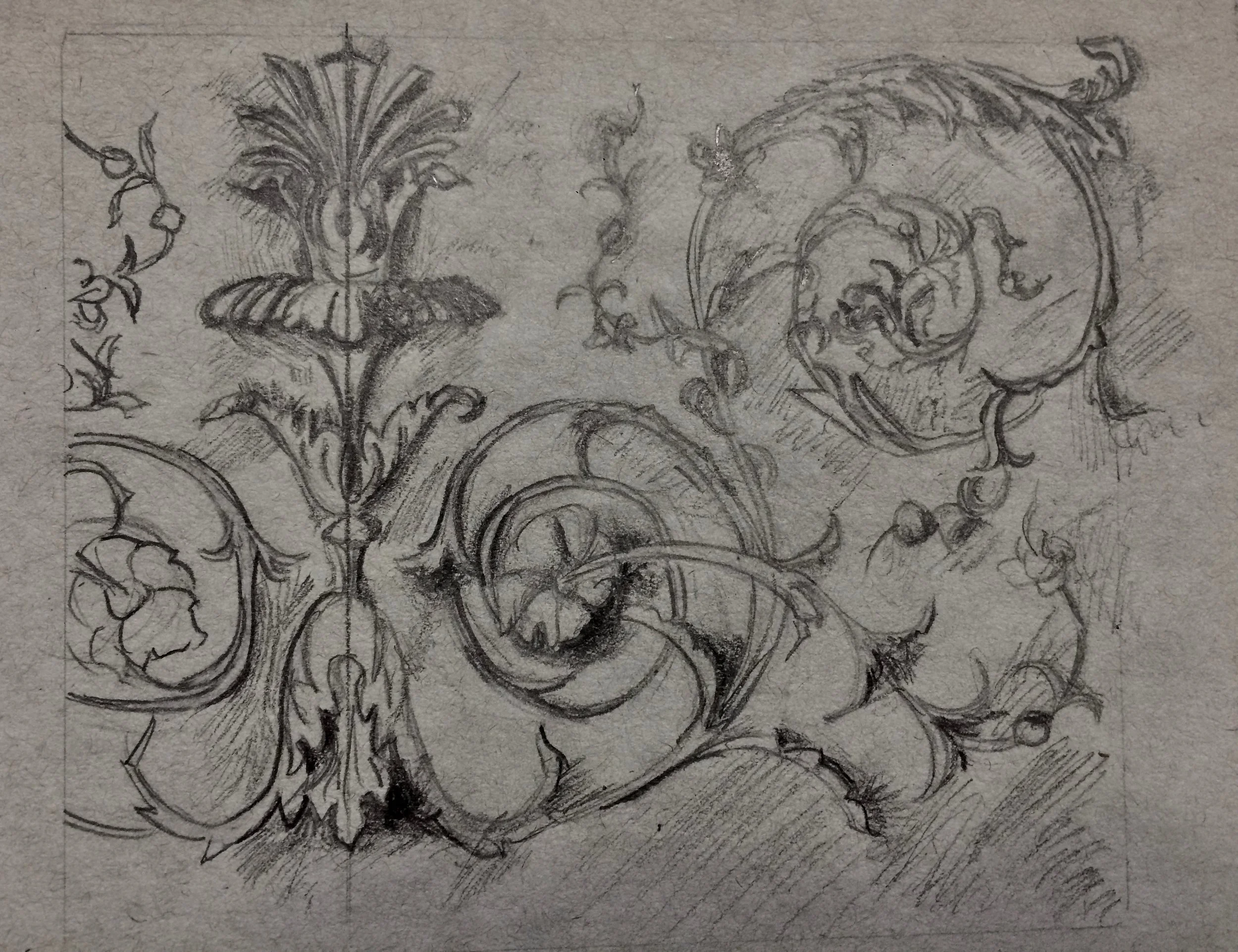 Graphite on graphite paper