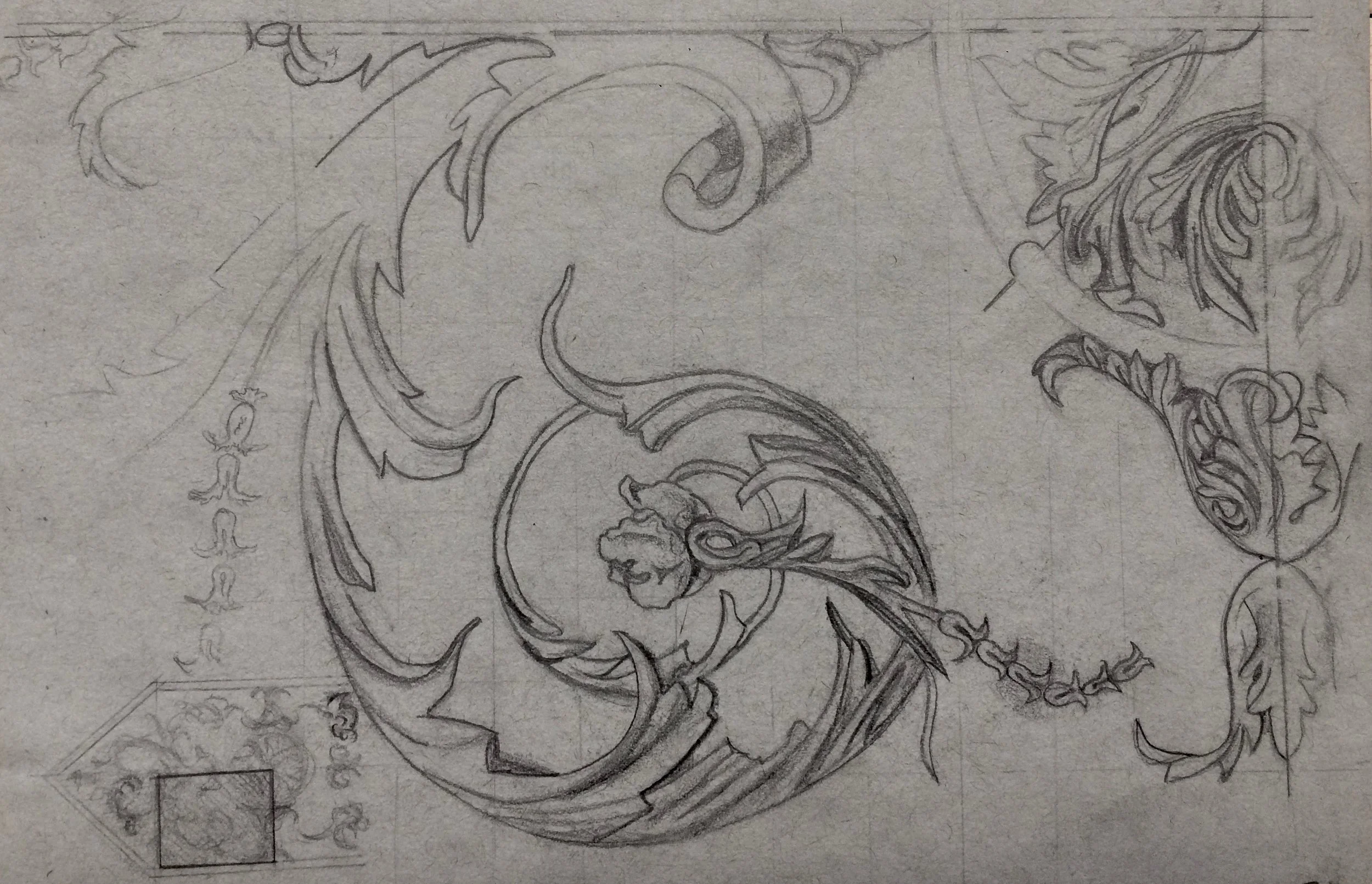 Graphite on graphite paper