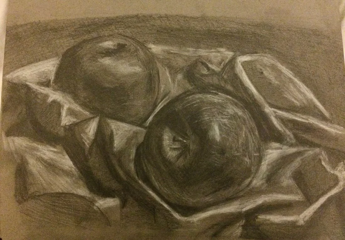 Graphite and Charcoal on Drawing Paper