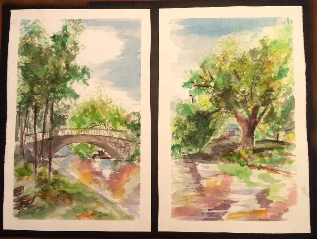 Watercolor on watercolor paper