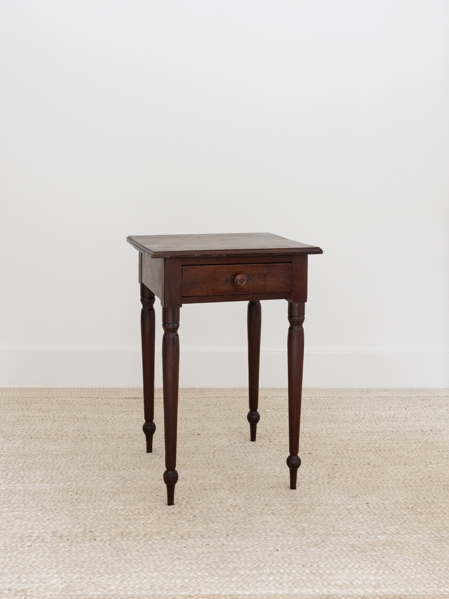 Walnut Side Table with Drawer Sheraton Leg-2.jpg