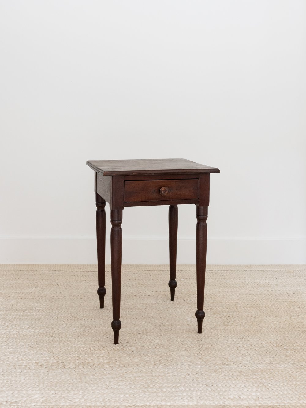 Walnut Side Table with Drawer Sheraton Leg-2.jpg