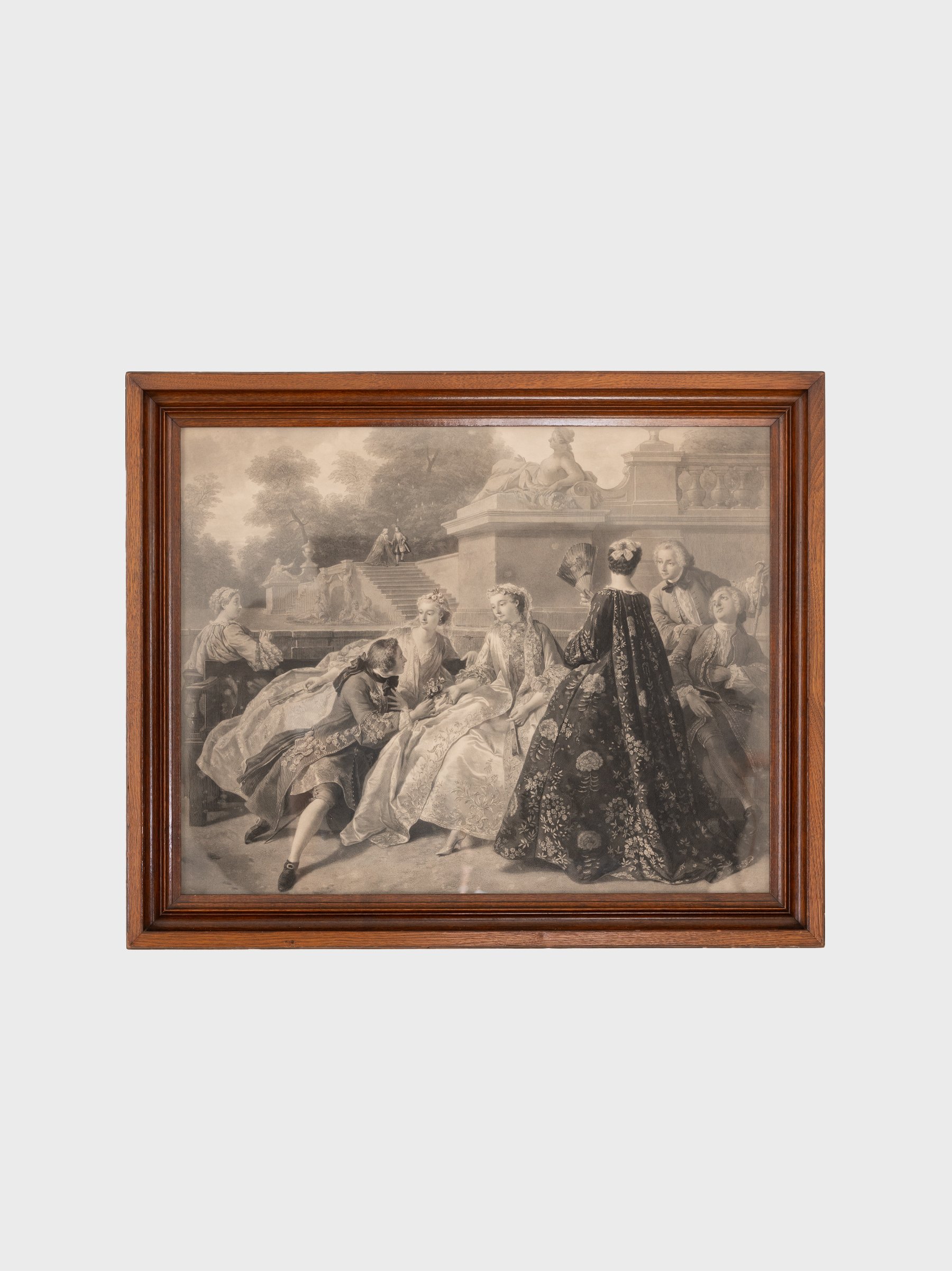 Antique Framed Engraving of Ladies_Sunday Shop-1.jpg