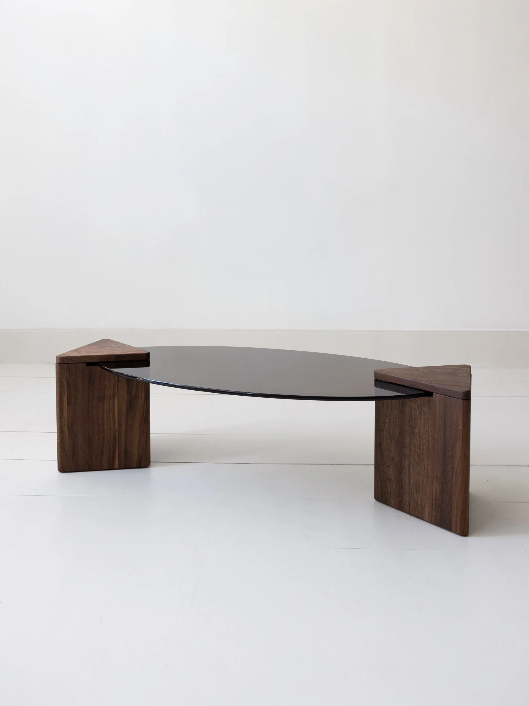 Simone Coffee Table Walnut Smoked Glass Sunday Shop