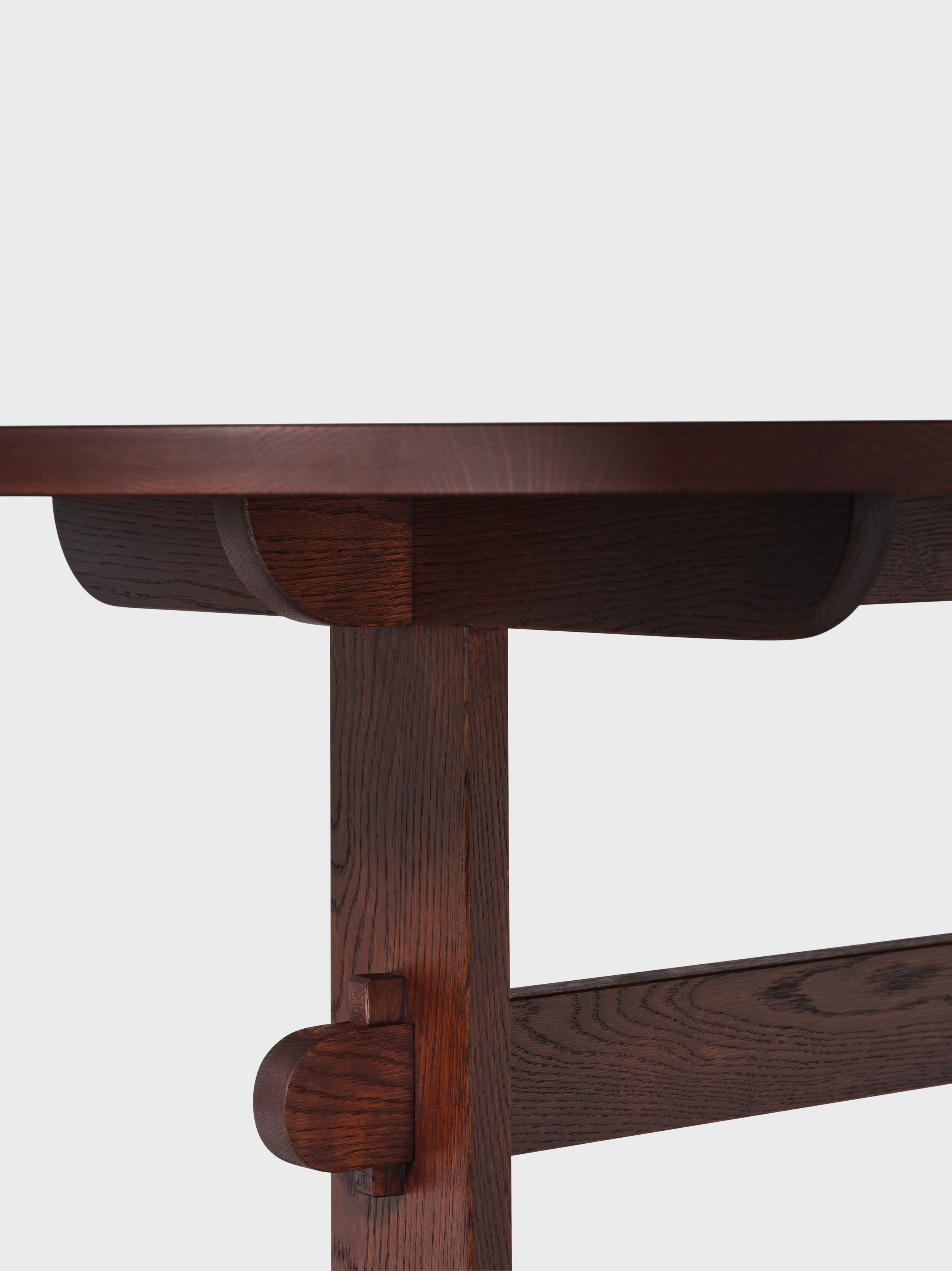 hand made solid walnut trestle dining table