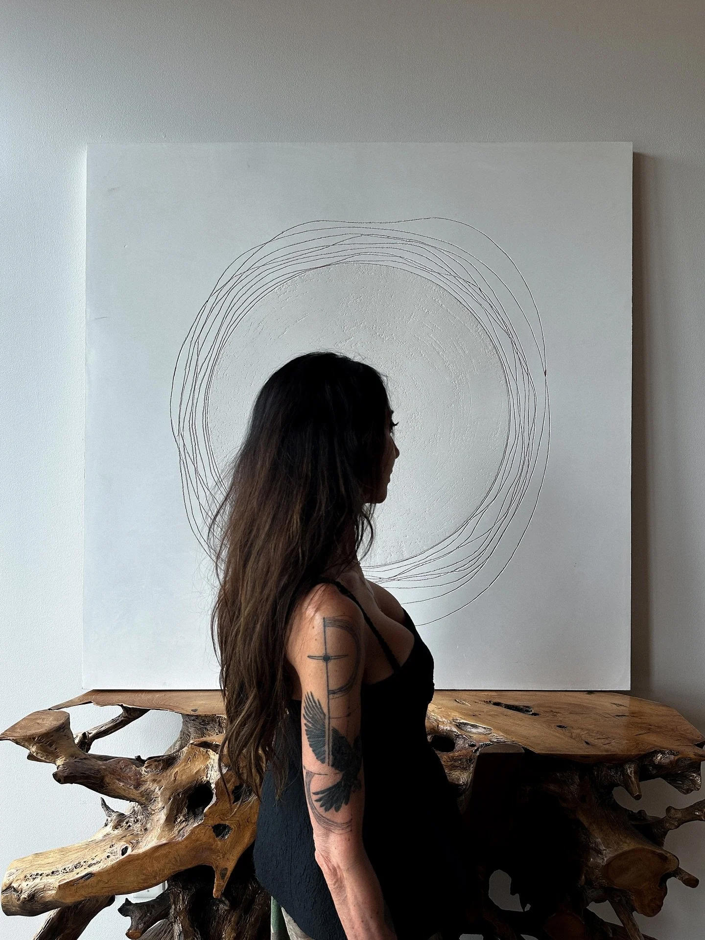 When two worlds collide - an accidental collaboration. An art piece, a tattoo sketch, and a moment of overlap. 

Our very good friend @sanda_gia_ had been working on a sleeve for a period of a few years, and as the concept was drafted for her recent 