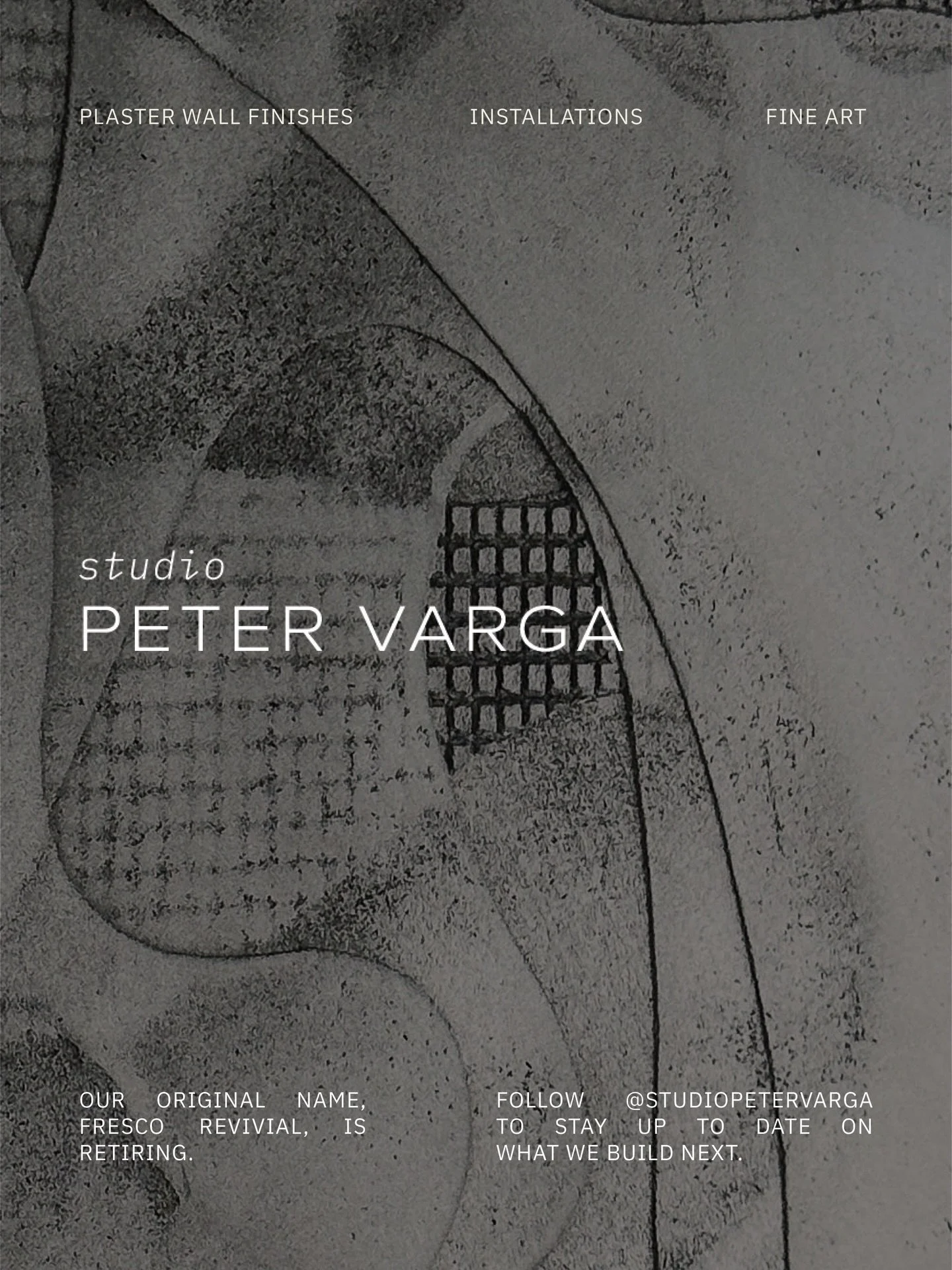 Head to @studiopetervarga to stay up to date on our most recent projects - we&rsquo;ll be retiring the name Fresco Revival here soon. 

#plasterwalls #contemporaryartwork #surfacedesign #archlovers #plaster