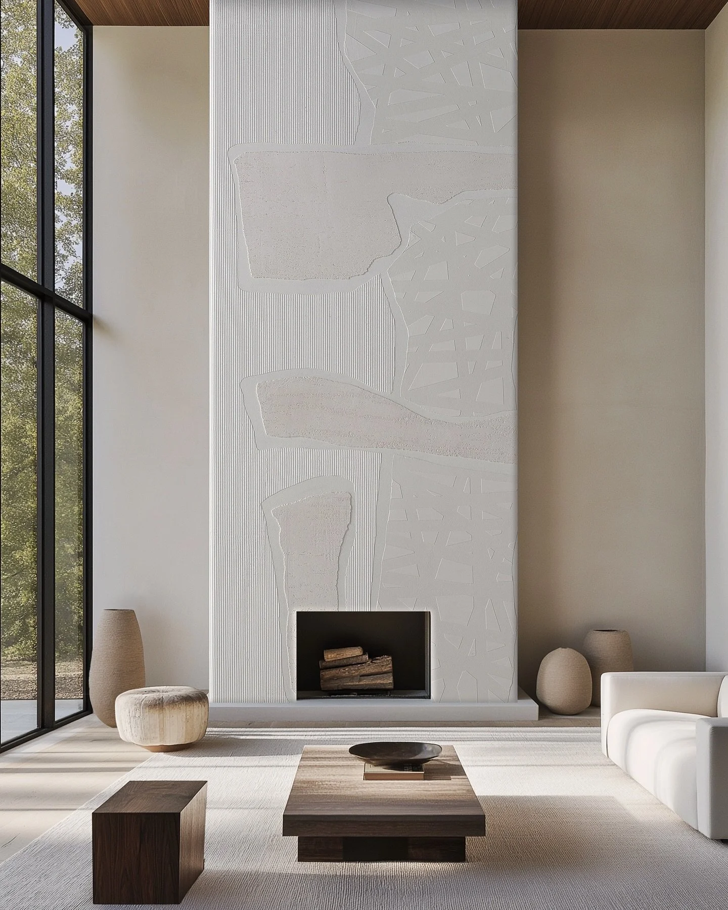 Sometimes I have a hard time being able to express my ideas visually to their full potential, so we created this render to illustrate how my work as an artist has the ability to inform custom architectural installations. Swipe to see how an art piece