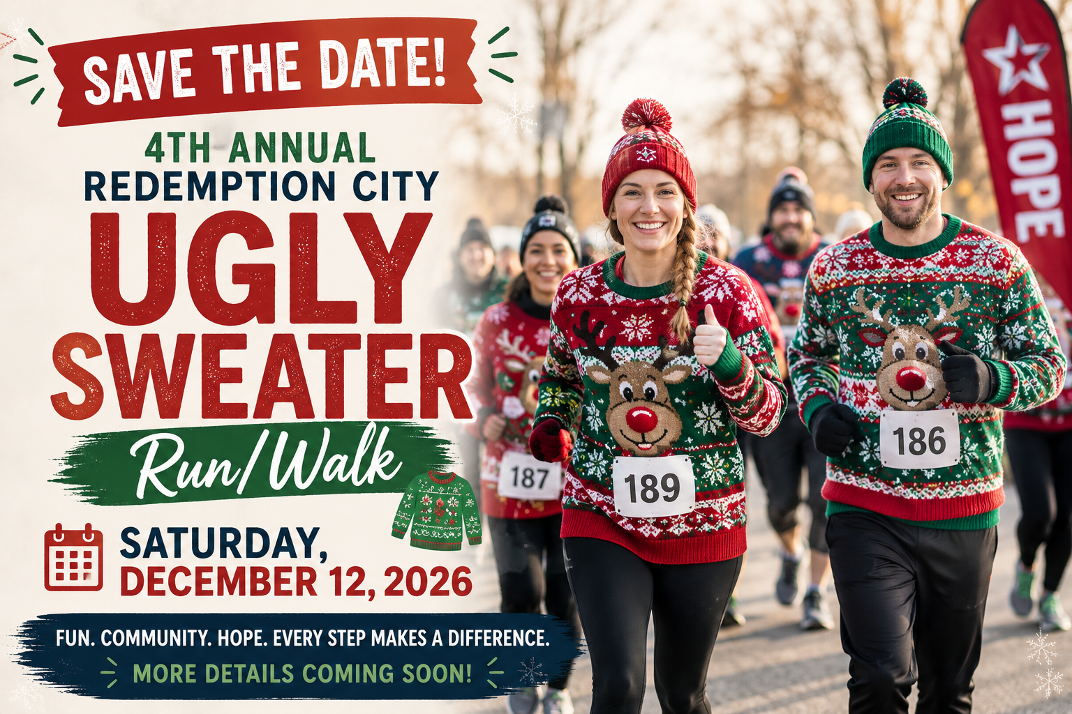 Save the Date: 4th Annual Ugly Sweater Run/Walk