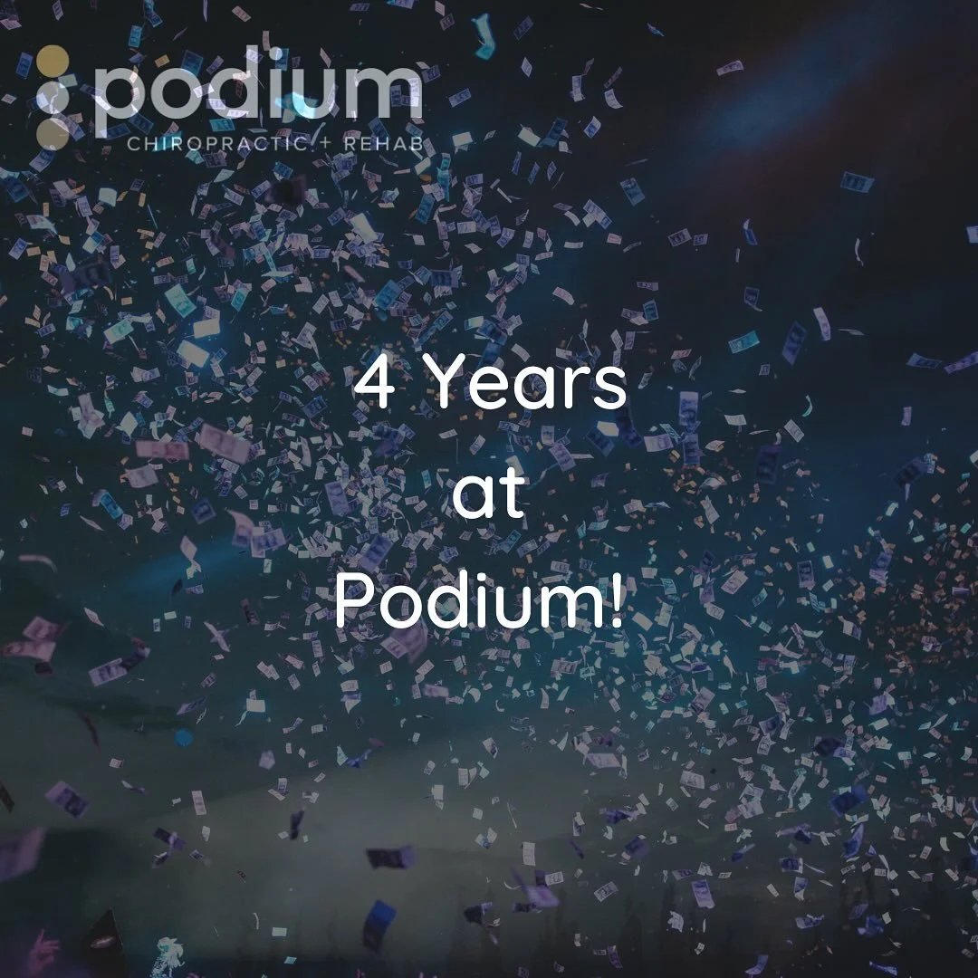 This November marks 4 years since Podium opened its doors 🥳

It all started with a portable chiro table, a laptop, and the goal to help as many people as possible. 

We are thrilled with how far we have come. @docamyy has been a fantastic addition a