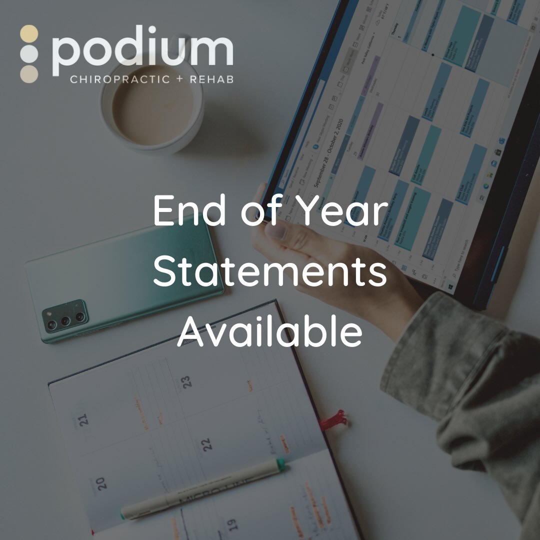 We are able to provide 2025 yearly statements of your appointments.

Some people use these for insurance or tax purposes. 

Contact us if you want your yearly statement and we can email it over!

Last few weeks to use up your extended health benefits