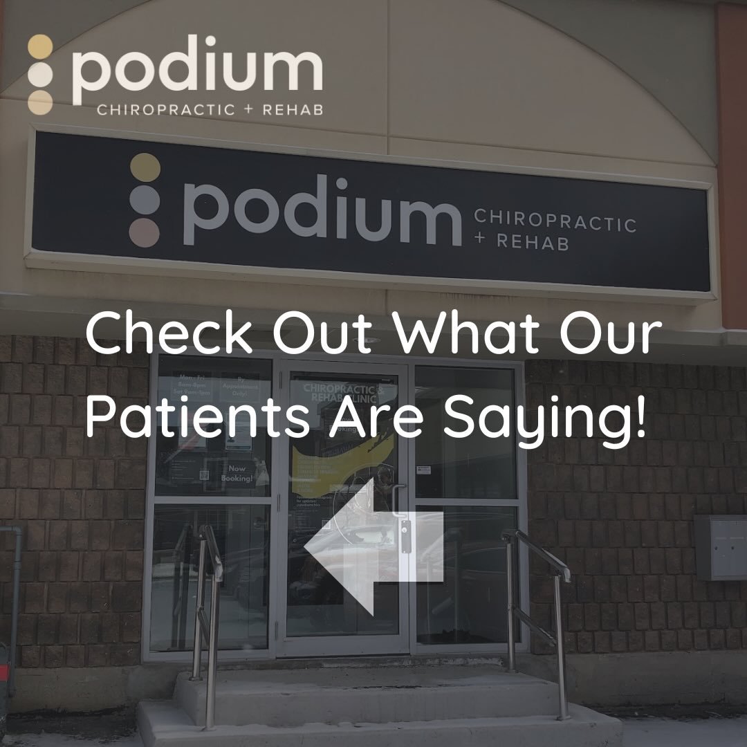 Check out what our patients have been saying about our clinic and our care! 

⭐️⭐️⭐️⭐️⭐️

If you&rsquo;re dealing with pain, tightness, or just feeling &ldquo;off&rdquo;, we can help!

Come experience a treatment for yourself!

Podiumchiro.janeapp.co