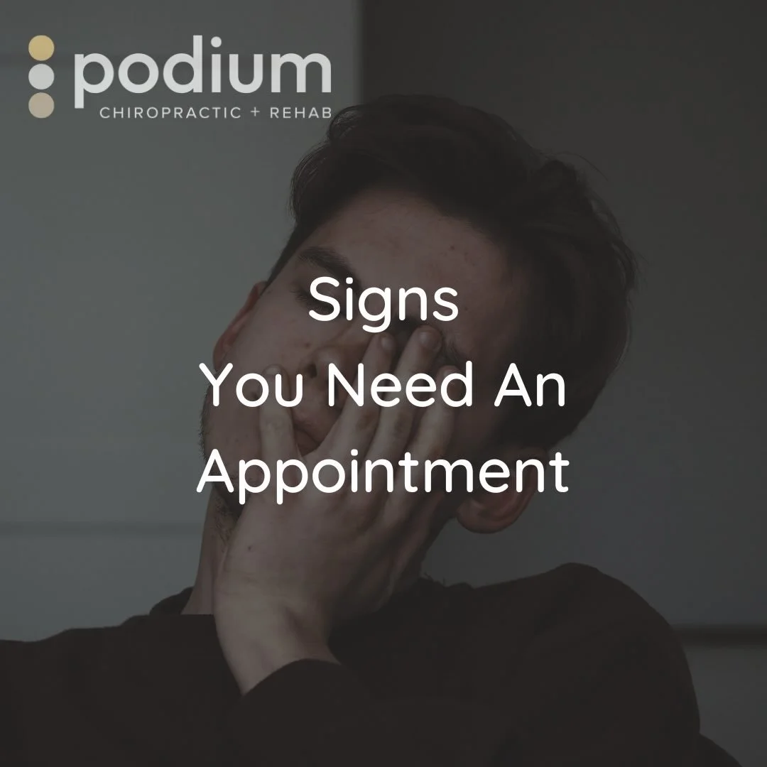 Signs you&rsquo;re overdue for an appointment 🙇🏽&zwj;♂️

😴 You wake up feeling extra stiff.

🏋🏽&zwj;♀️ You have plateaued with your exercise routine.

😩 Your body feels more &ldquo;tired&rdquo; than normal.

🤕 Headaches are becoming more frequ