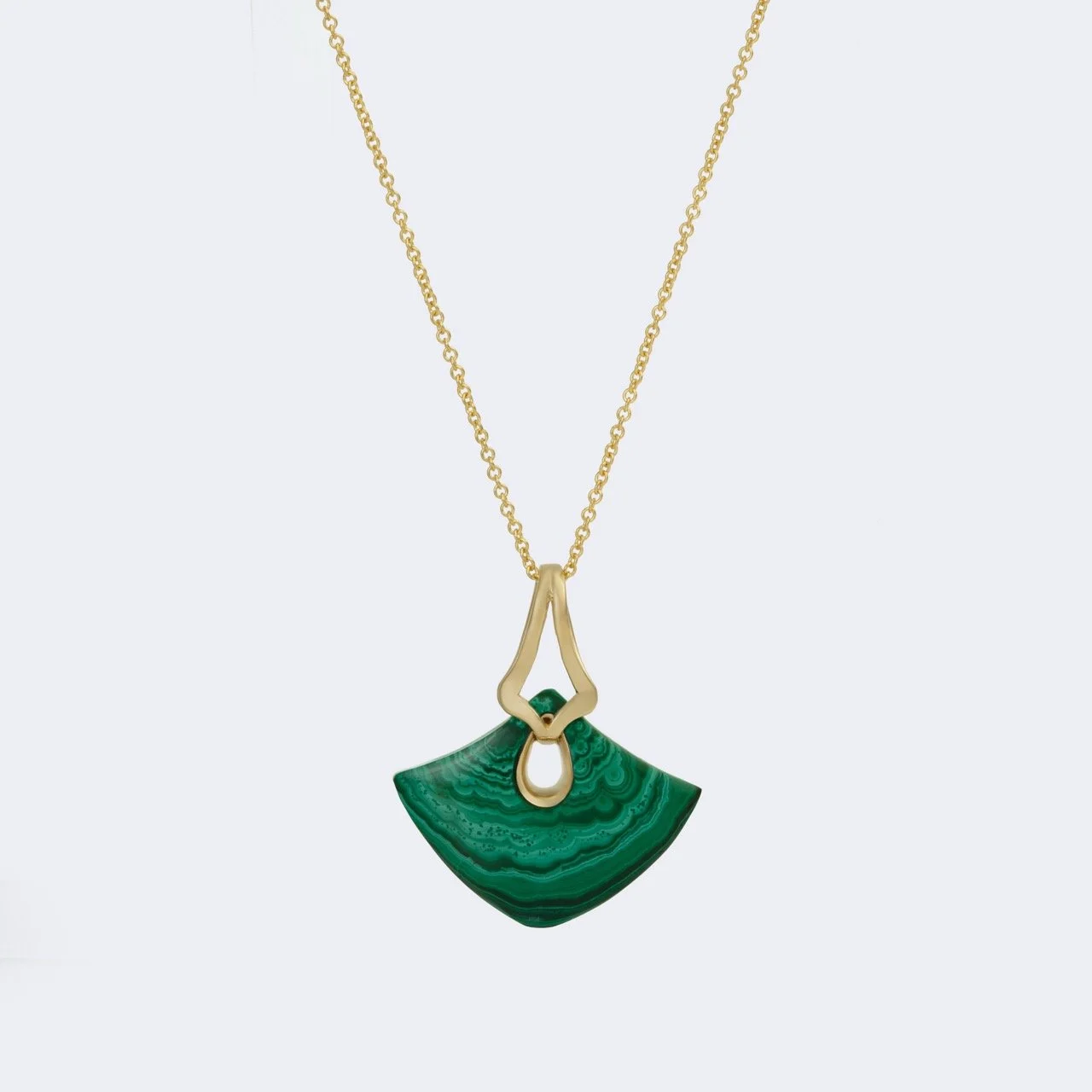 Mercurius Jewelry.Malachite Tumbler Shield Pendant.Photo by Ella Sophie Large.jpeg