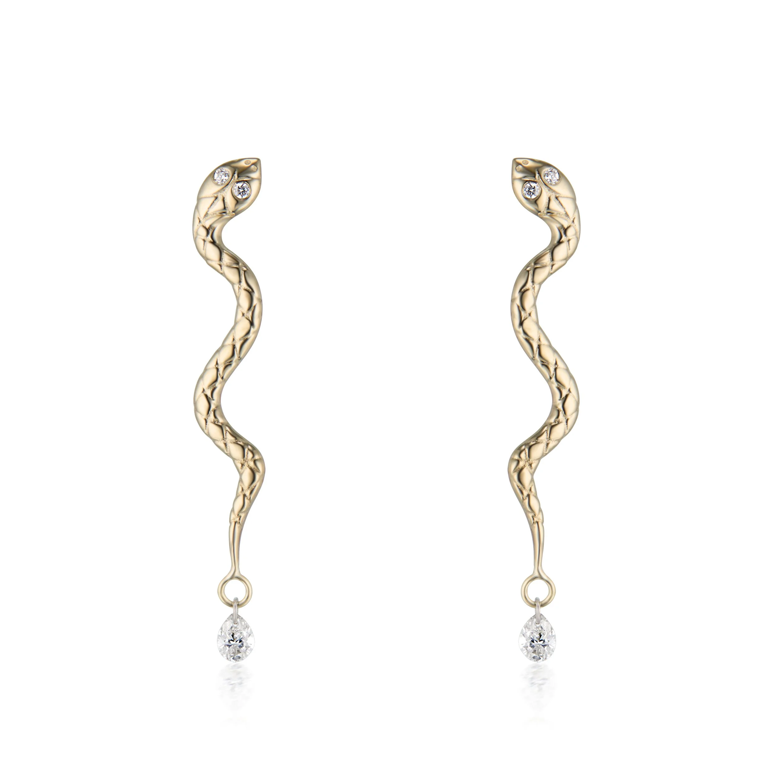 Eternals Textured Serpent With Diamond Drop Earrings WEB.jpg