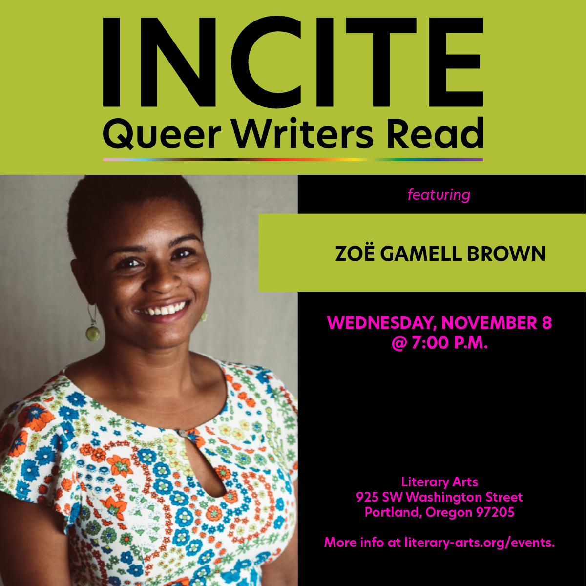 Incite Queer Writers Series — Literary Arts