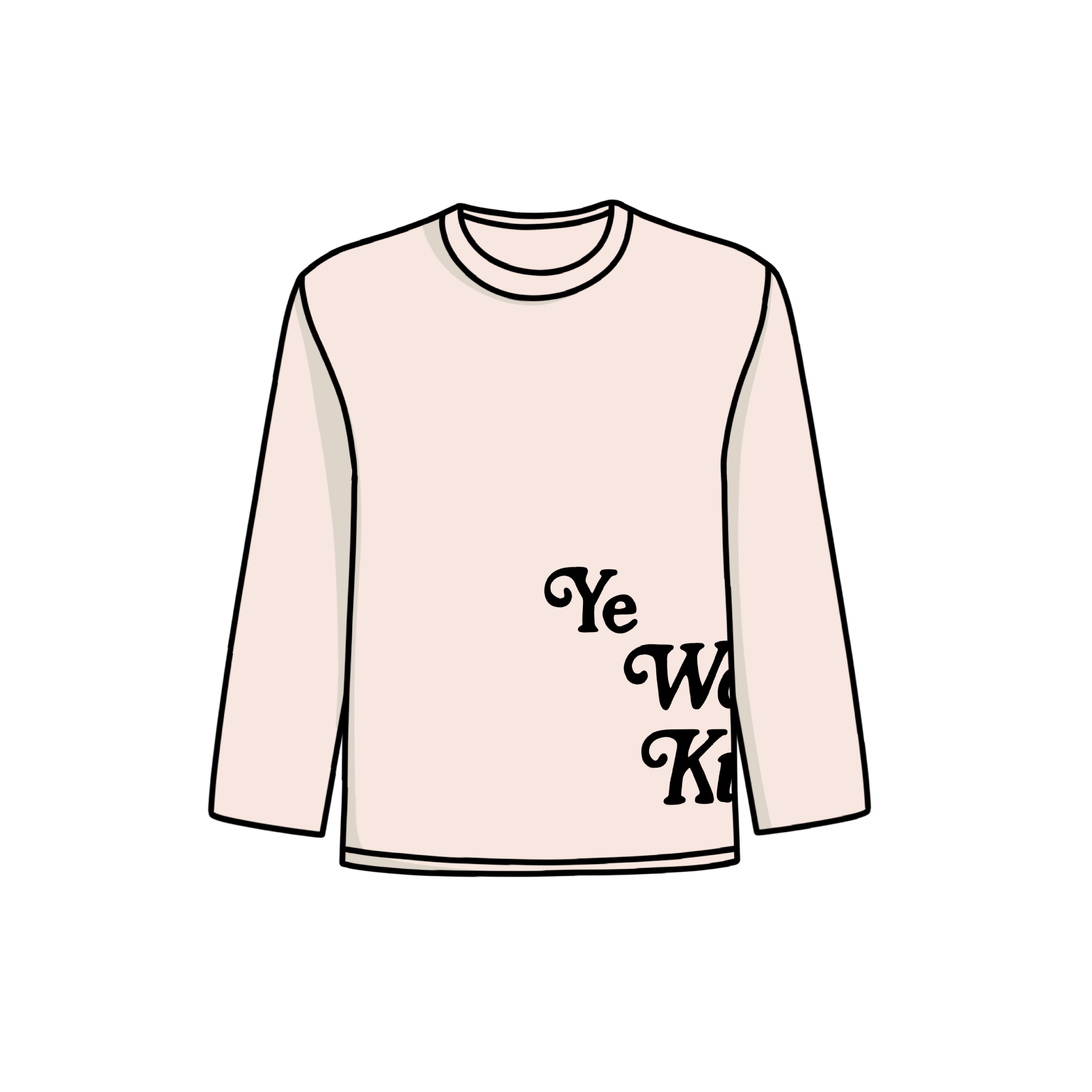 Ye Wo Krom Long Sleeve Tee (Ivory)