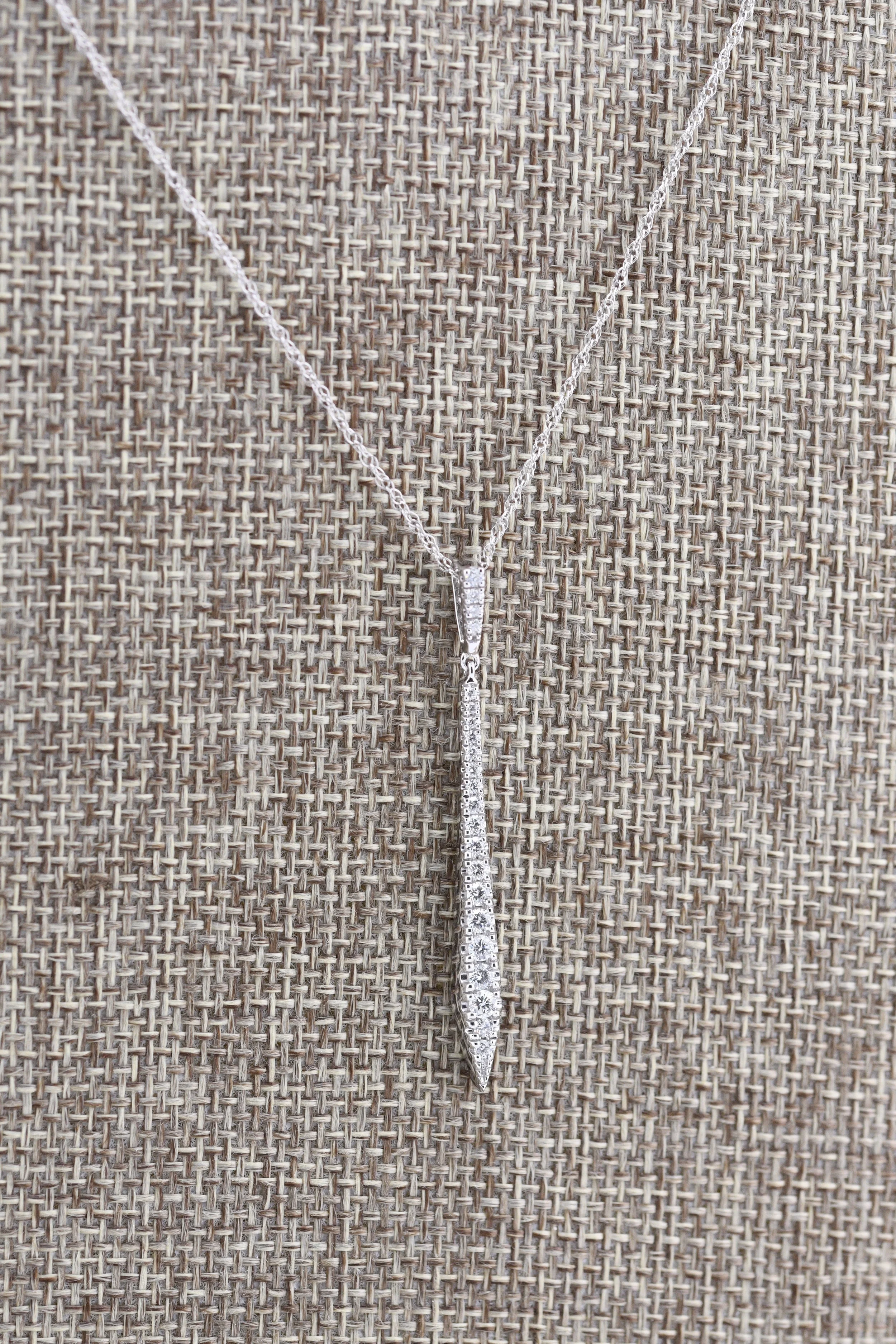 Ice Sickle Natural Diamond Necklace