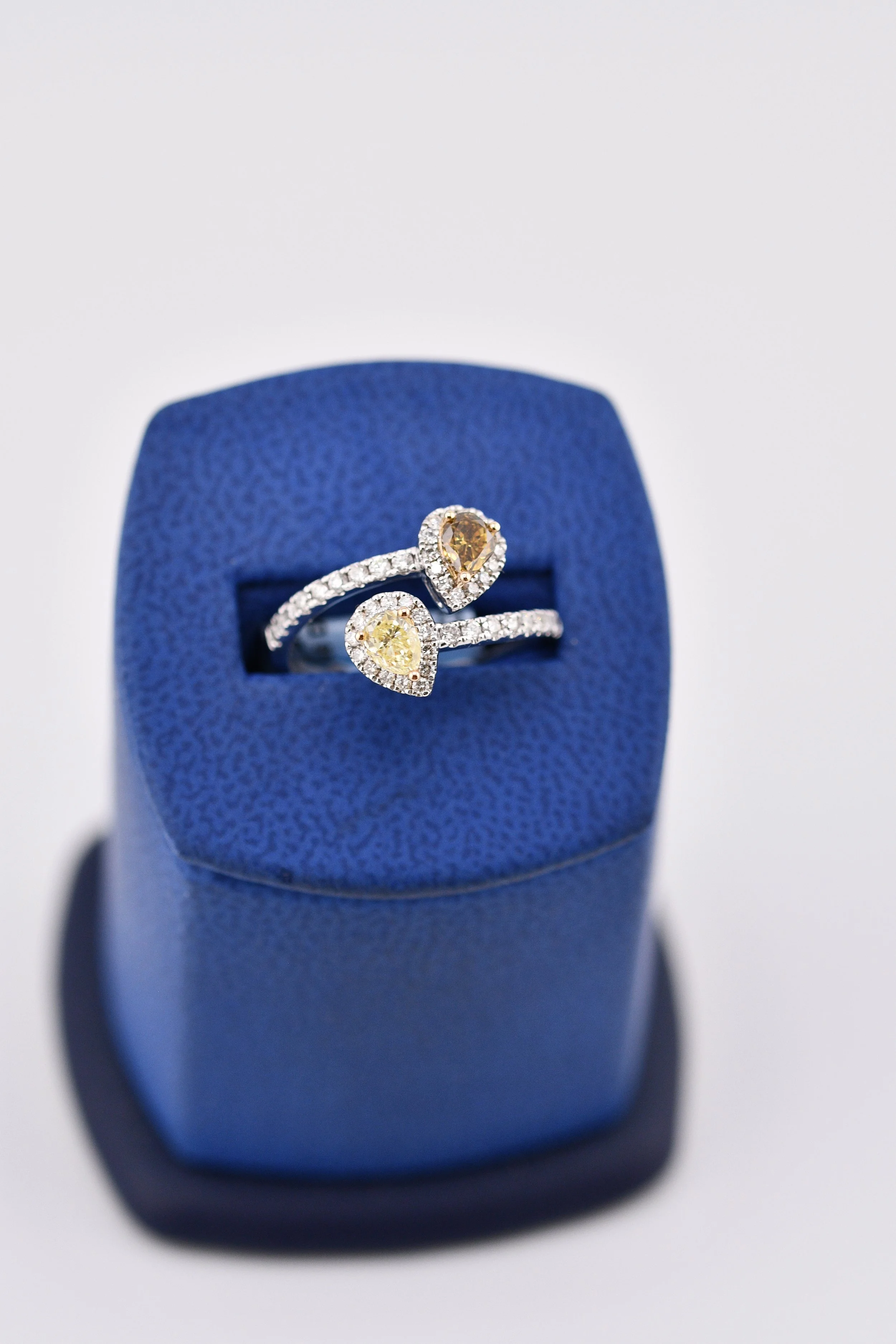 Fancy Color Natural Diamond Bypass Ring