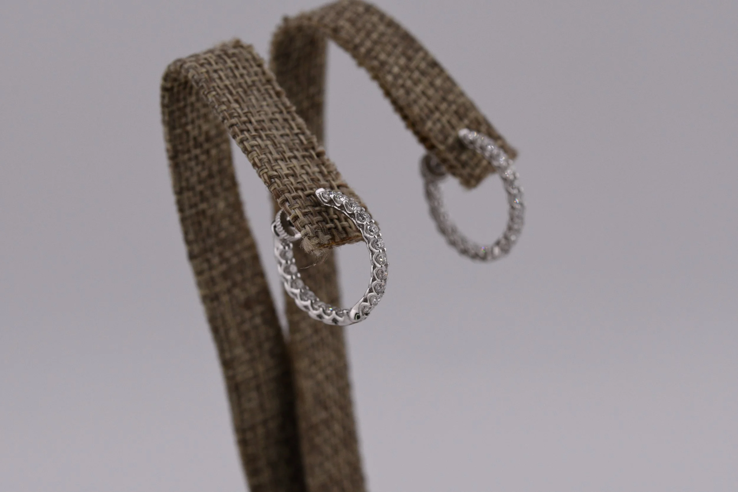 In/Out Natural Diamond Hoop Earrings