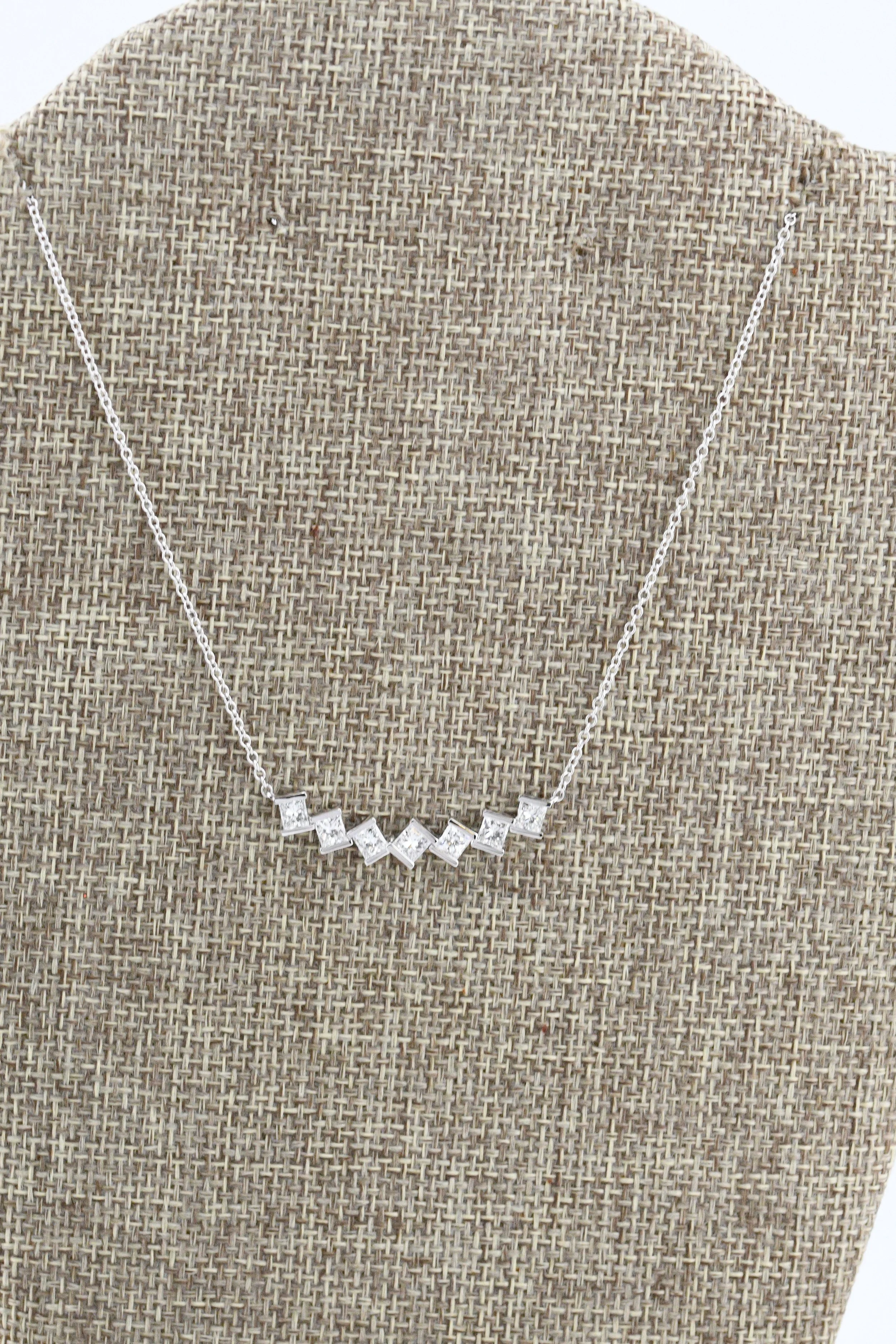 Bar Set Natural Diamond Necklace