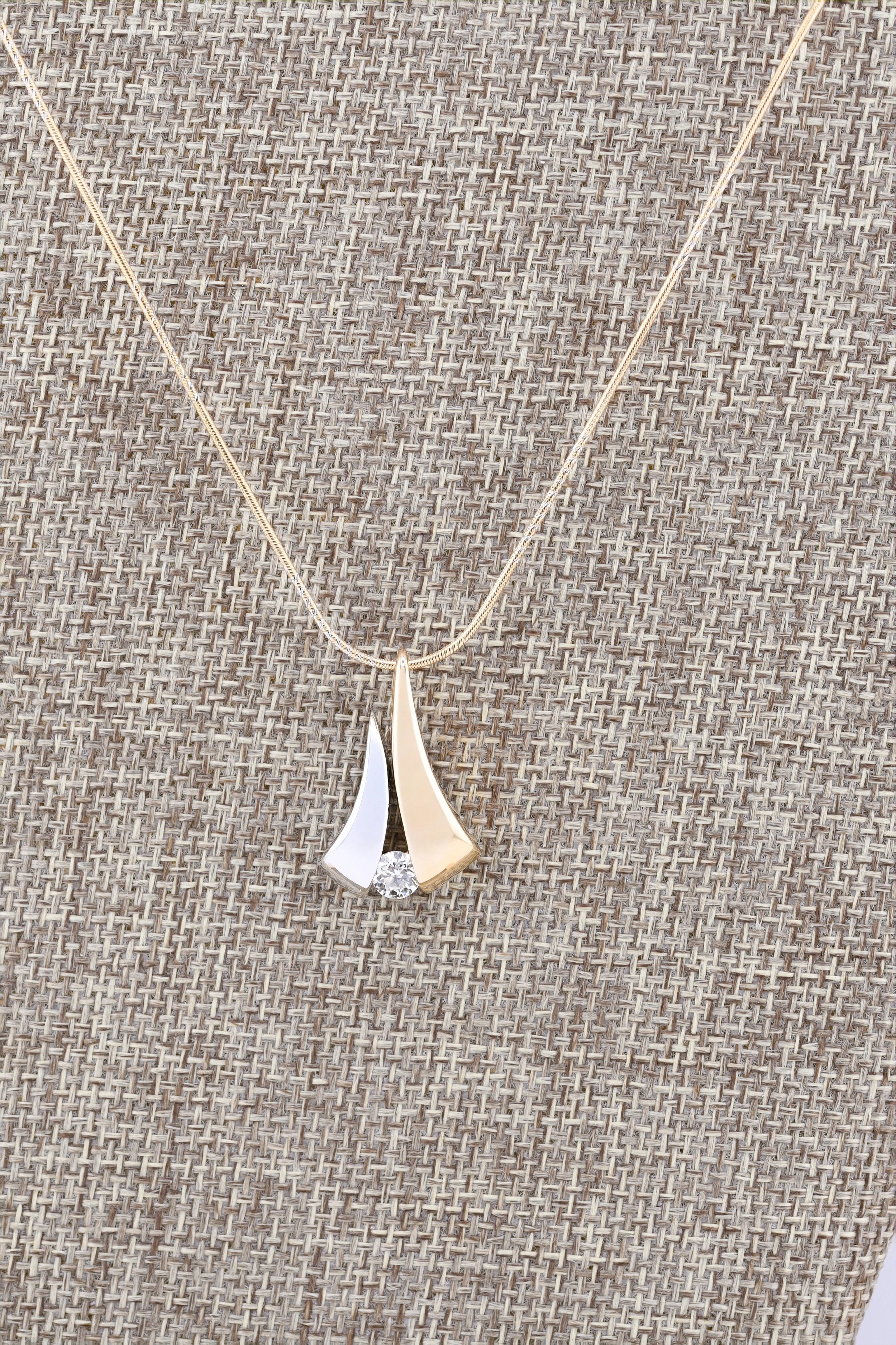 Crescent Pendant + Chain