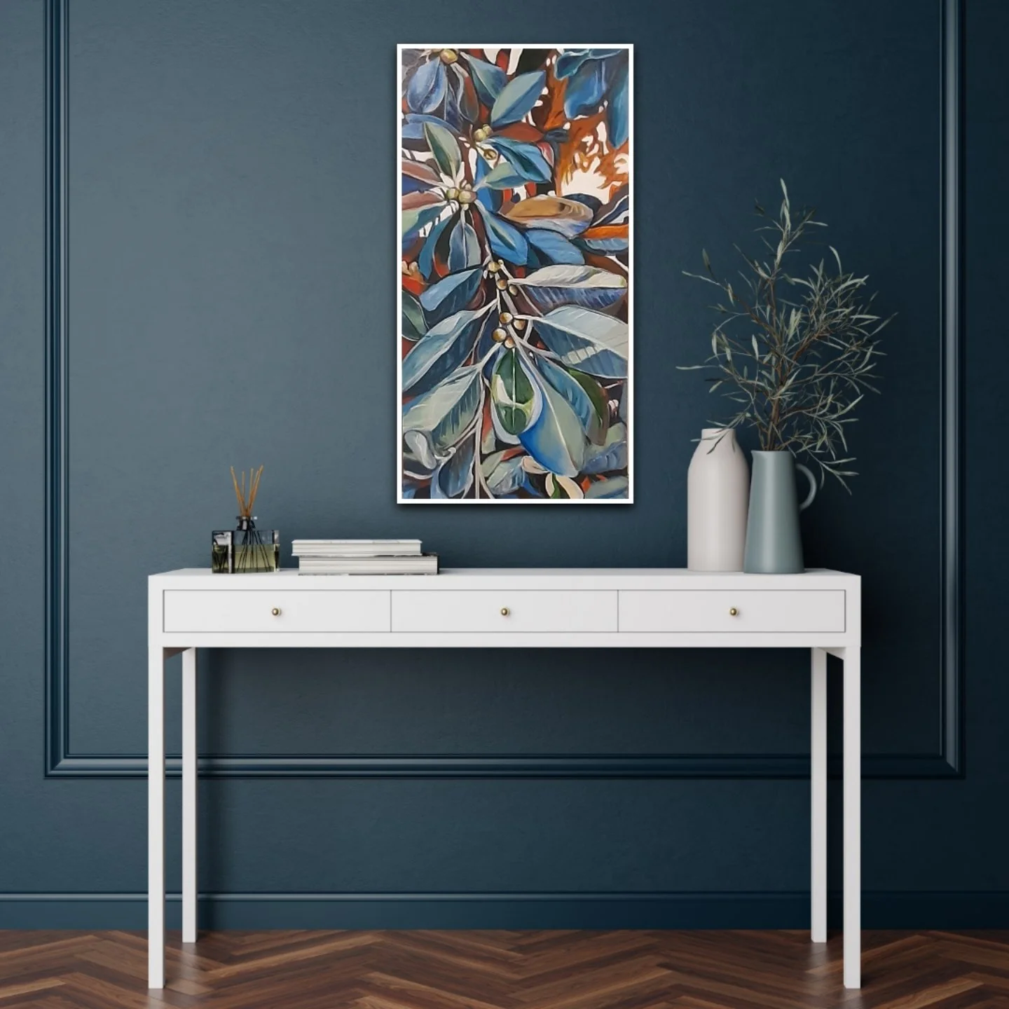 Redbank Flowering Gum II 28cm x 76cm $400