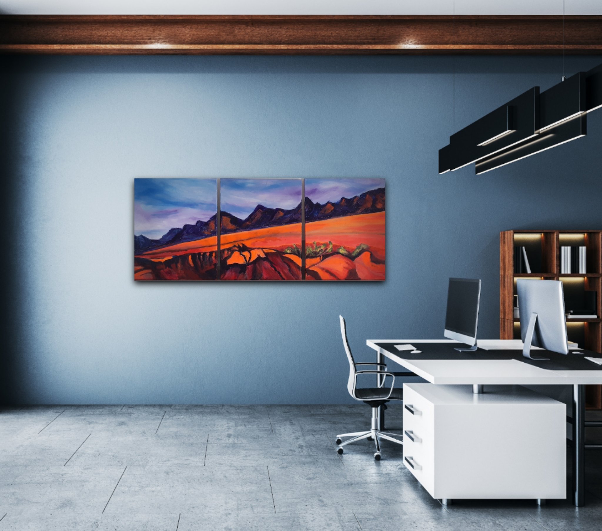 Arkaroola SA Triptych 120cm x 60cm