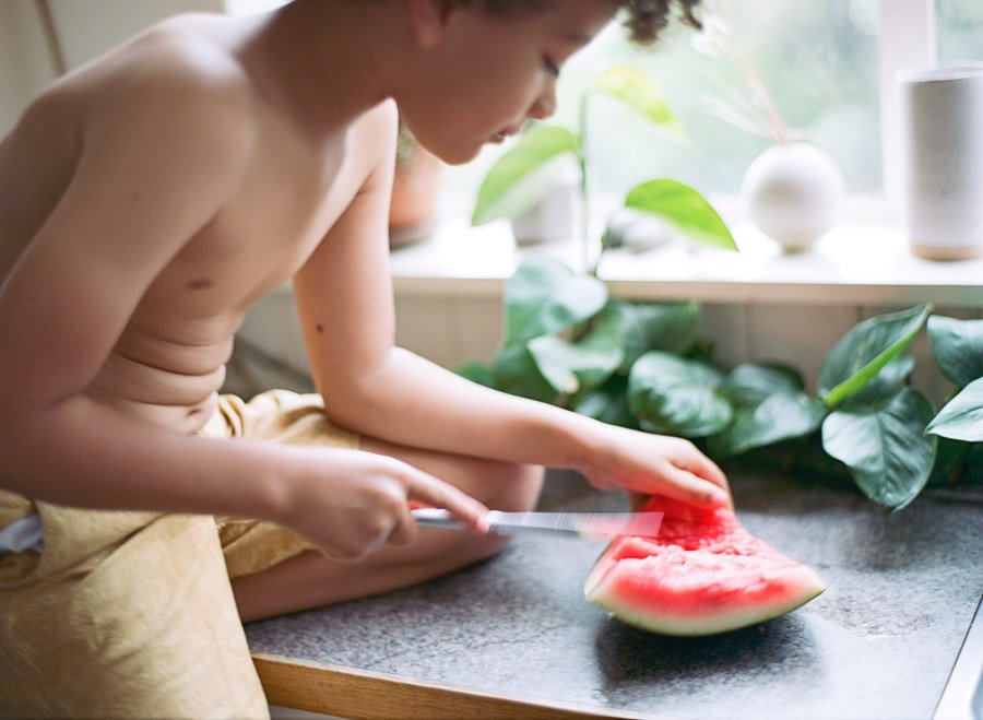 Natural photos of a boy eating watermelon at home in Melbourne-06.jpg