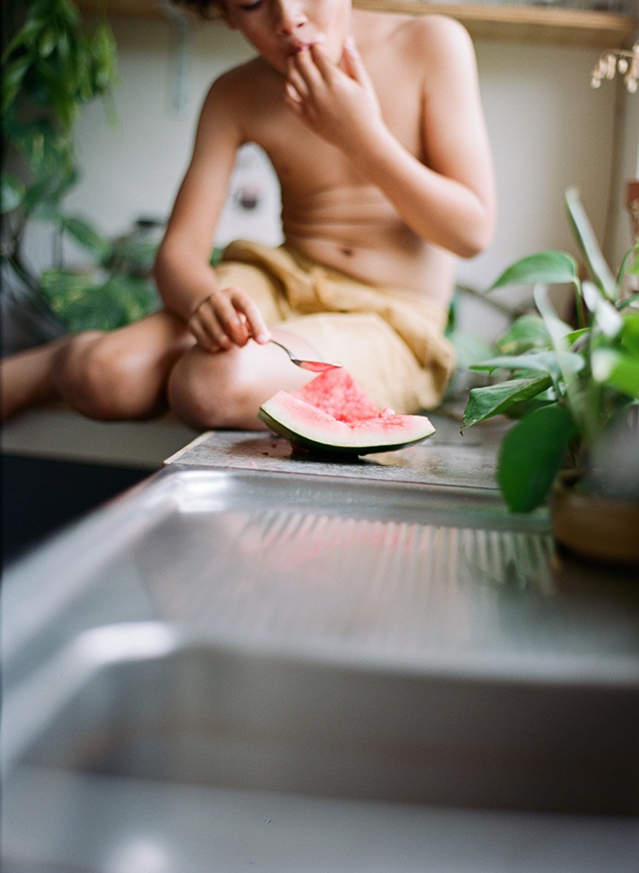 Natural photos of a boy eating watermelon at home in Melbourne-09.jpg