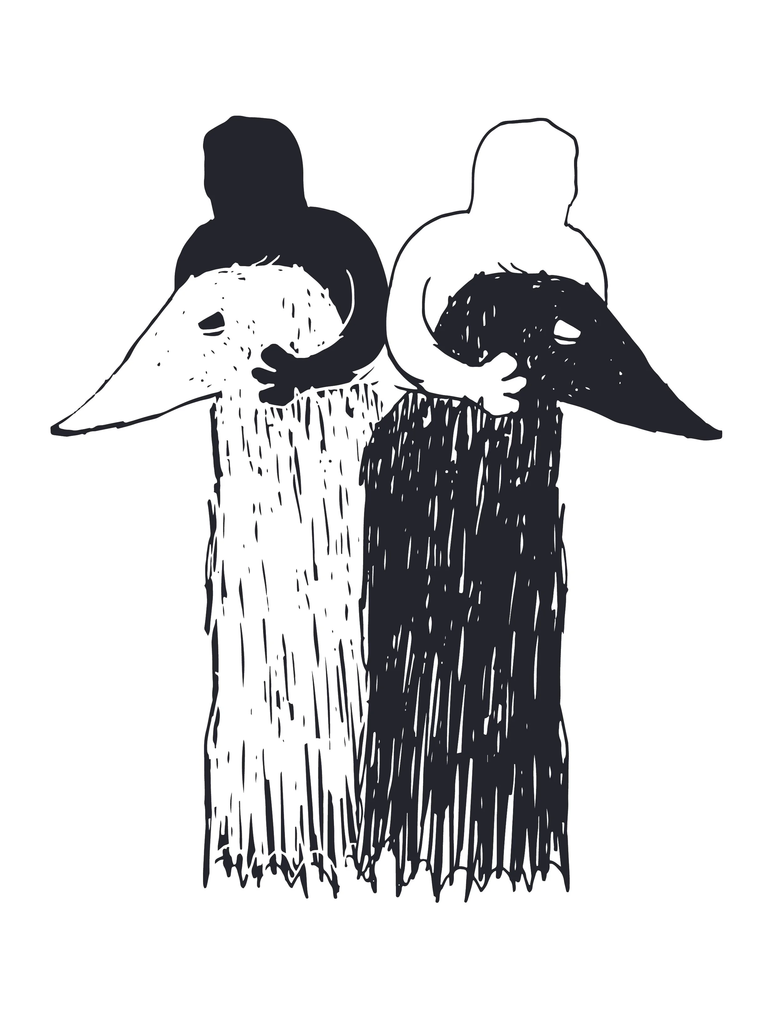 Tend To Your Shadows, 2023. Pen and digital collage