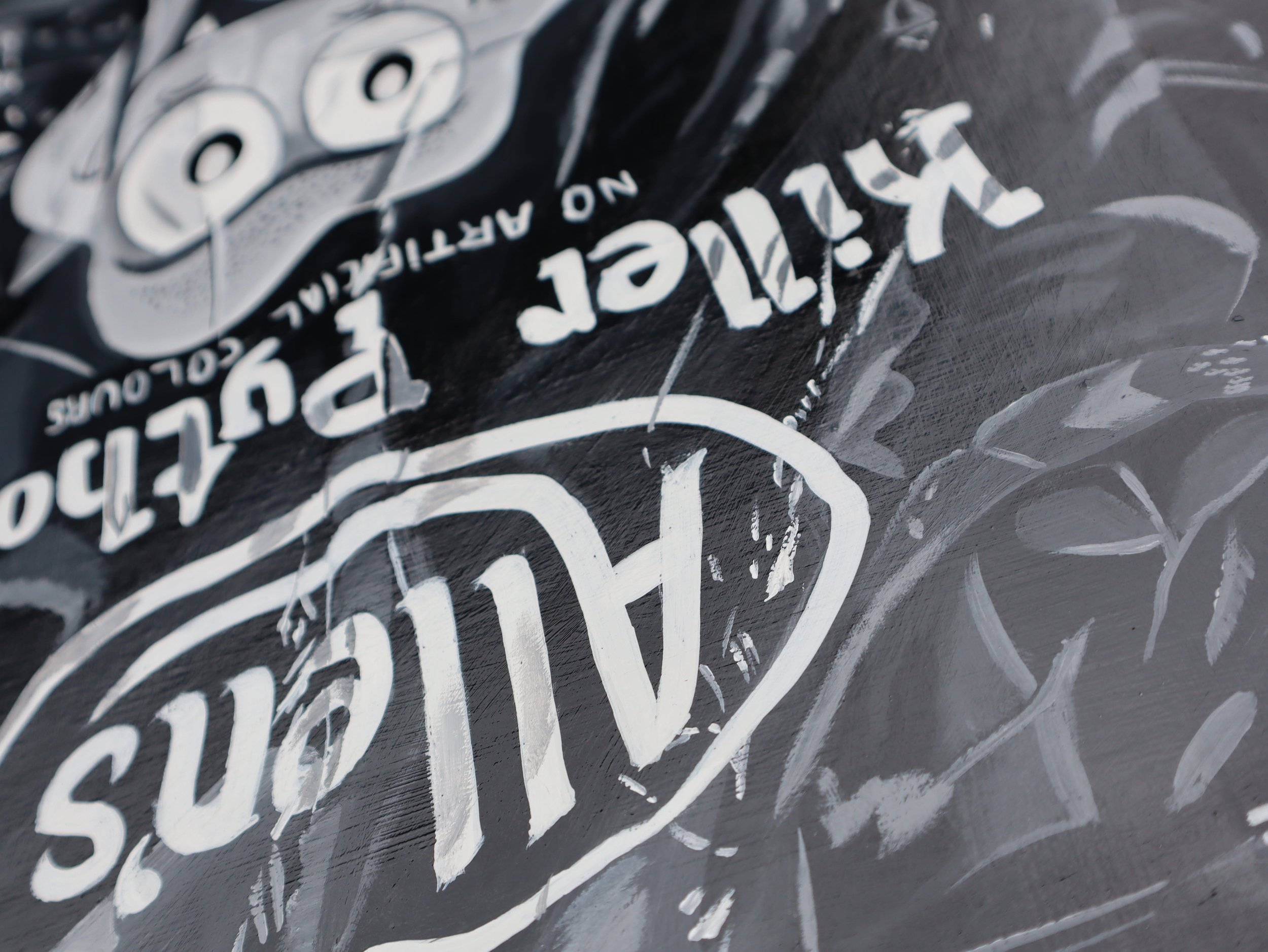 Grey Detail Of Killer Python Painting