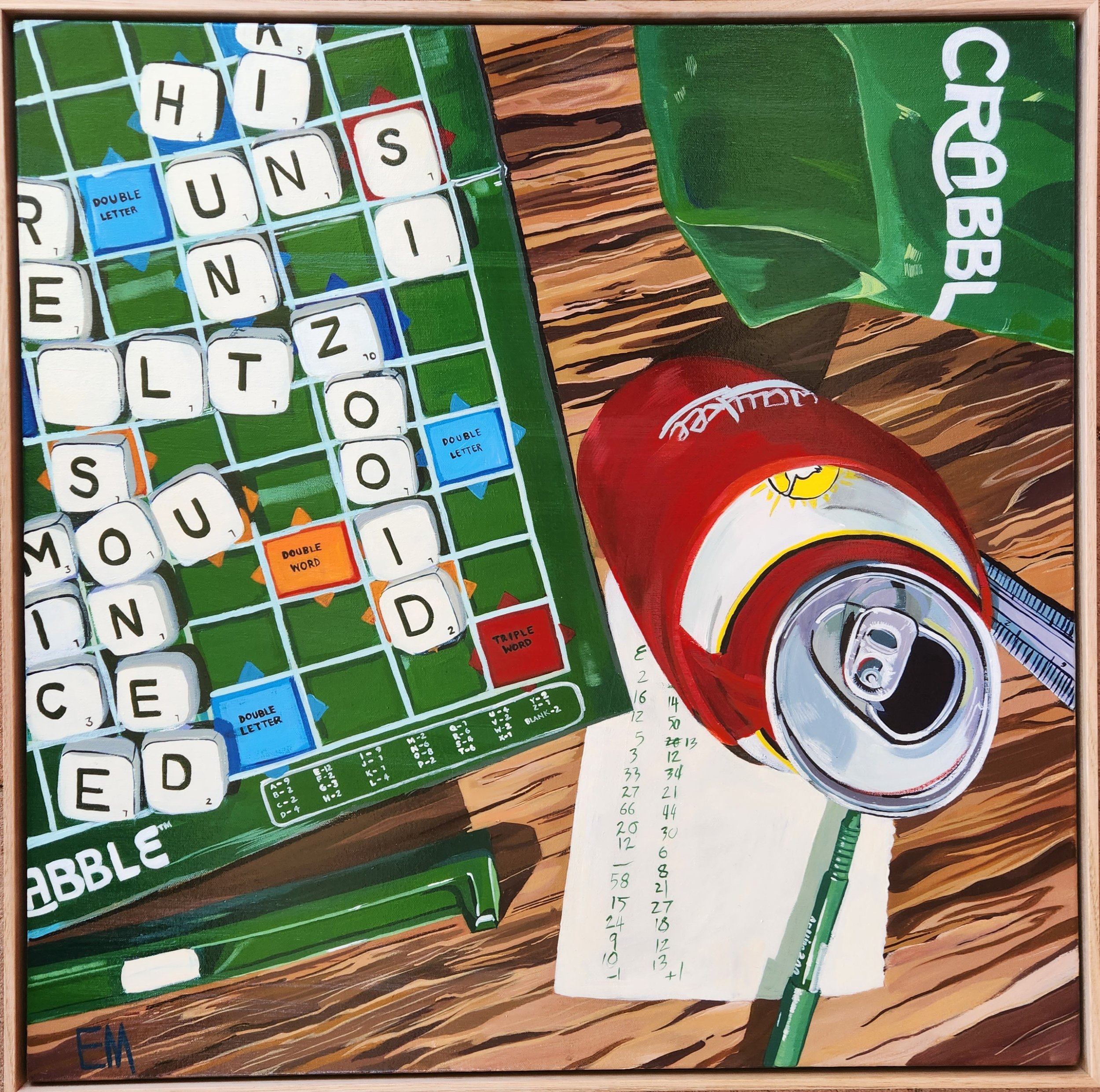 scrabble painting