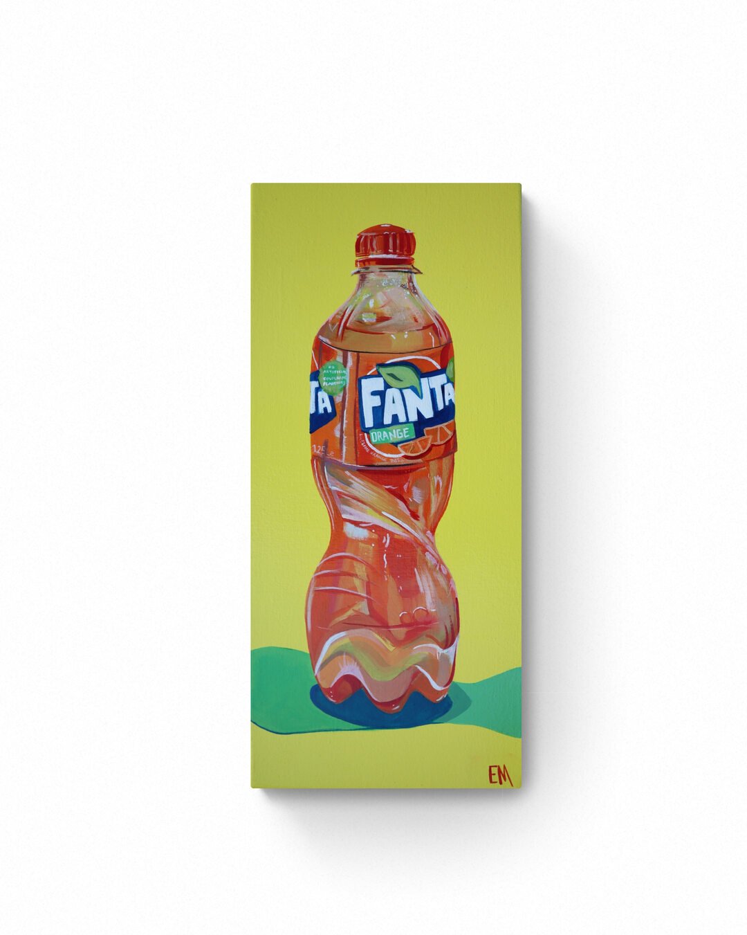 fanta painting on white wall