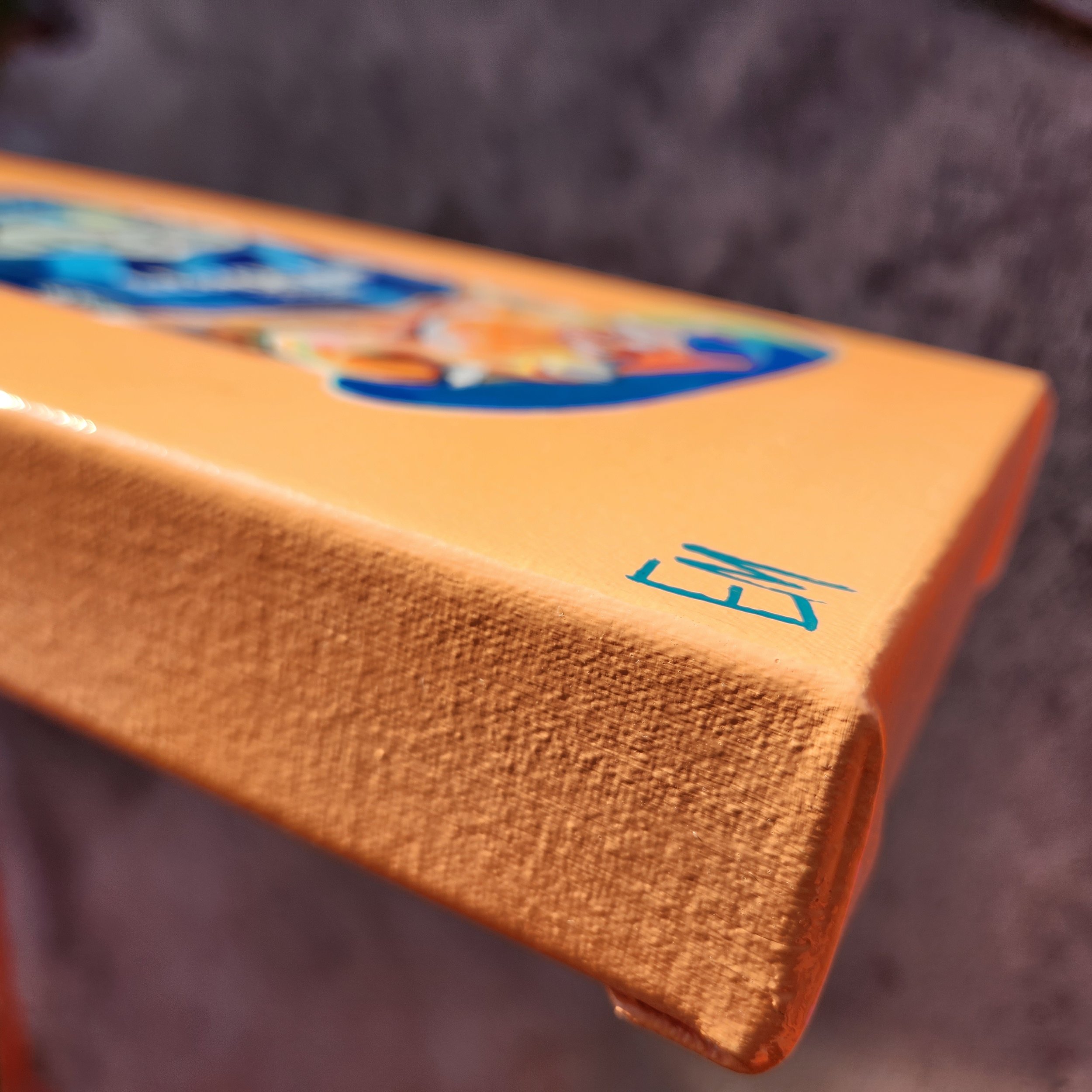 Corner of artwork, professional finish