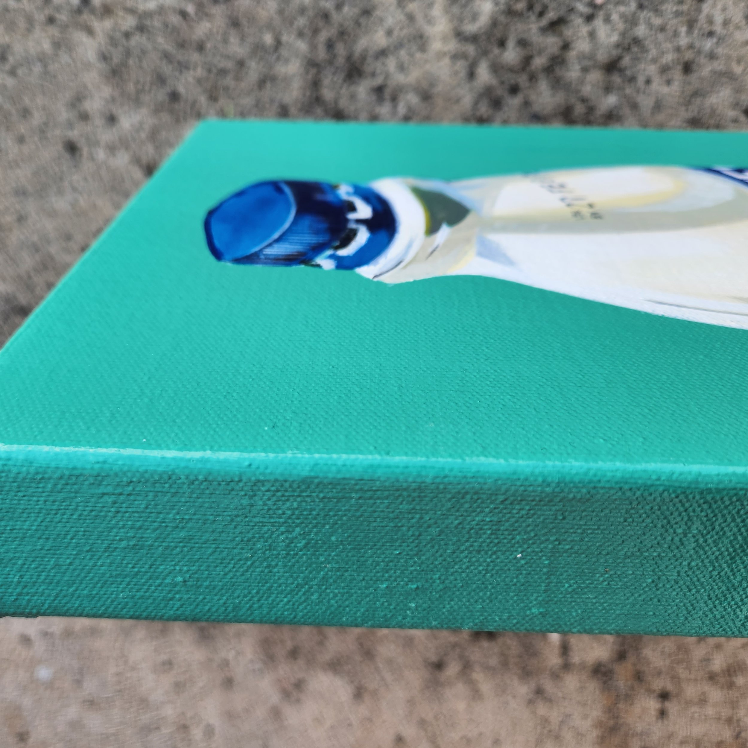 Sides of Painting Milk Bottle