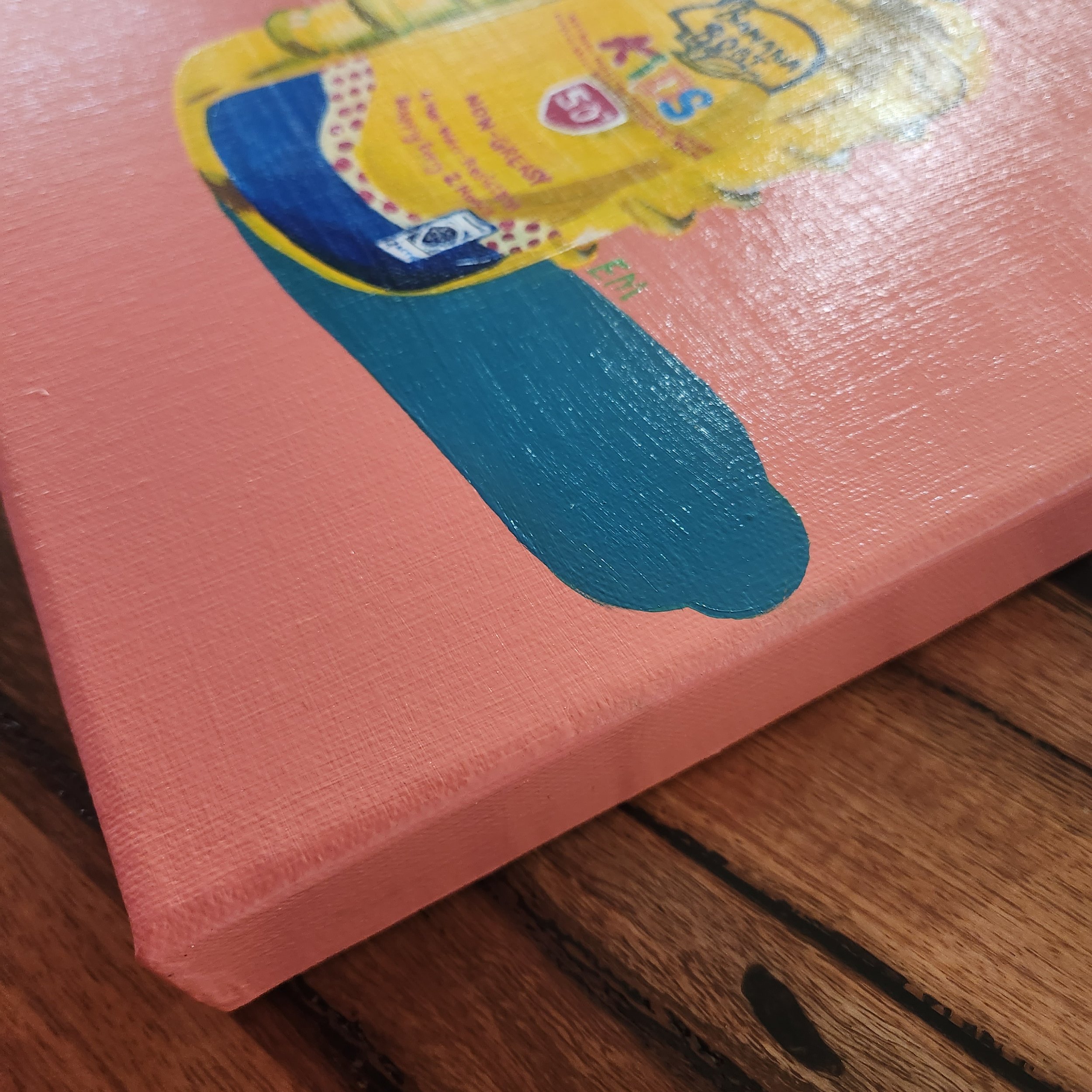 sunscreen art orange painting edge