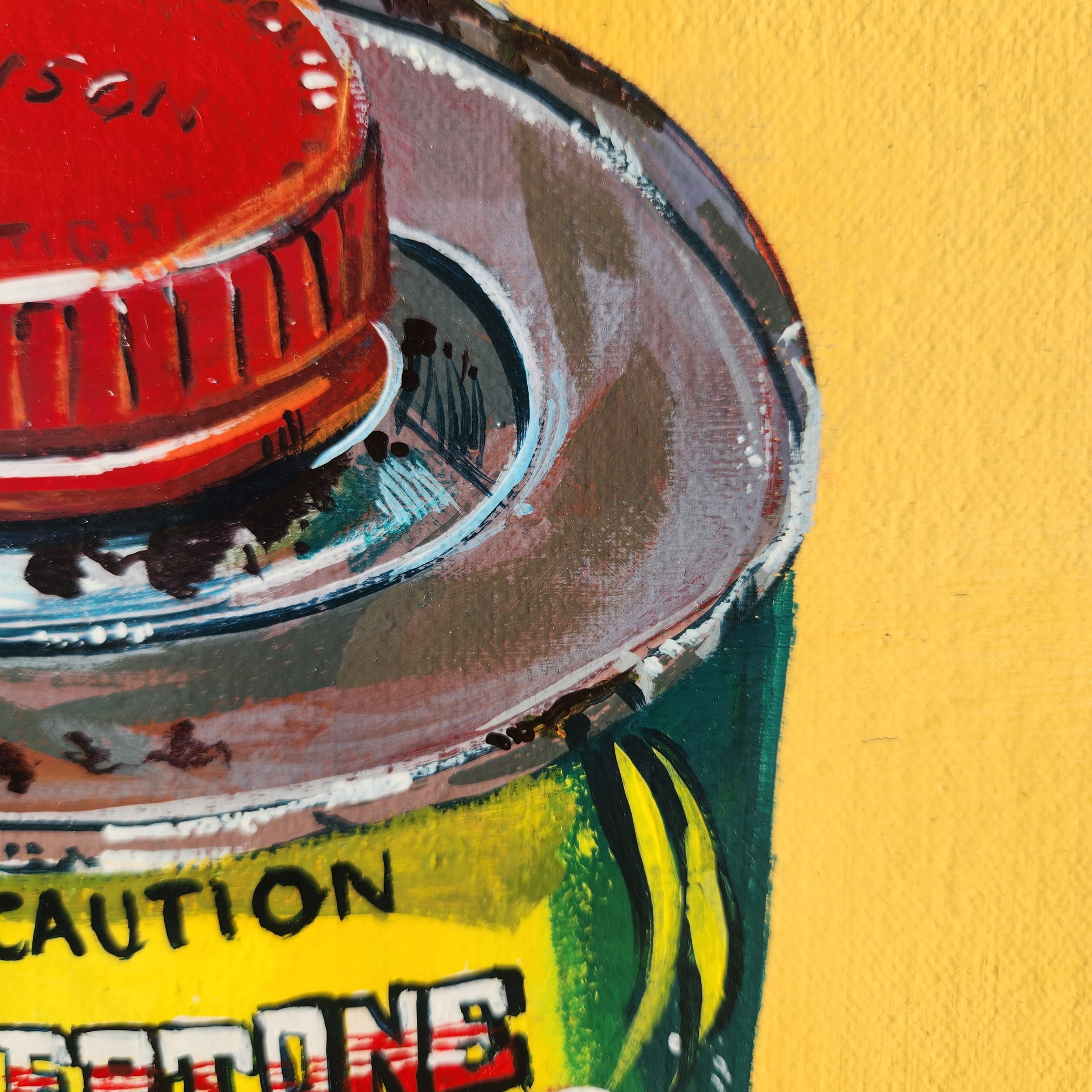 Red Lid On Tin