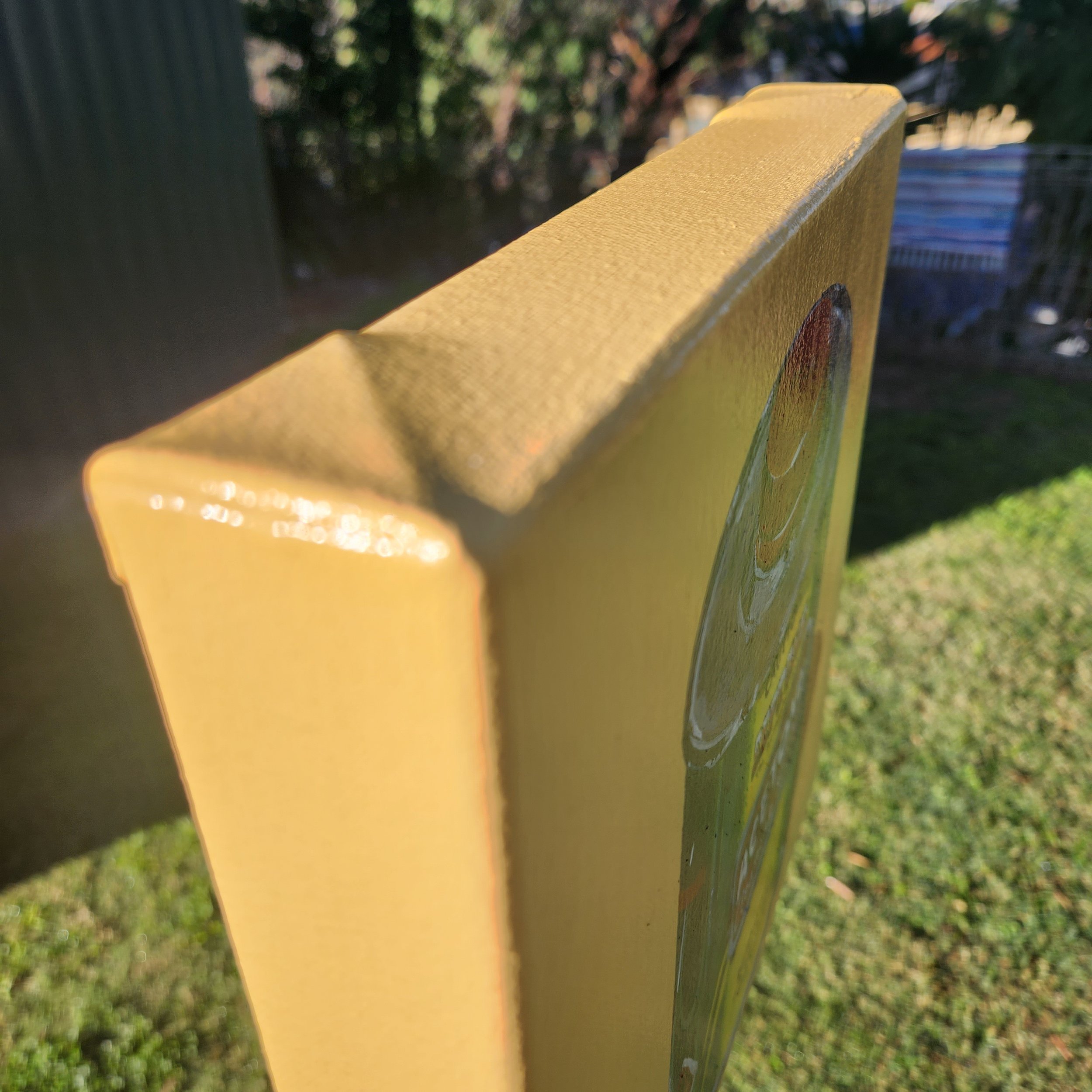 Sides Of Painting Varnished