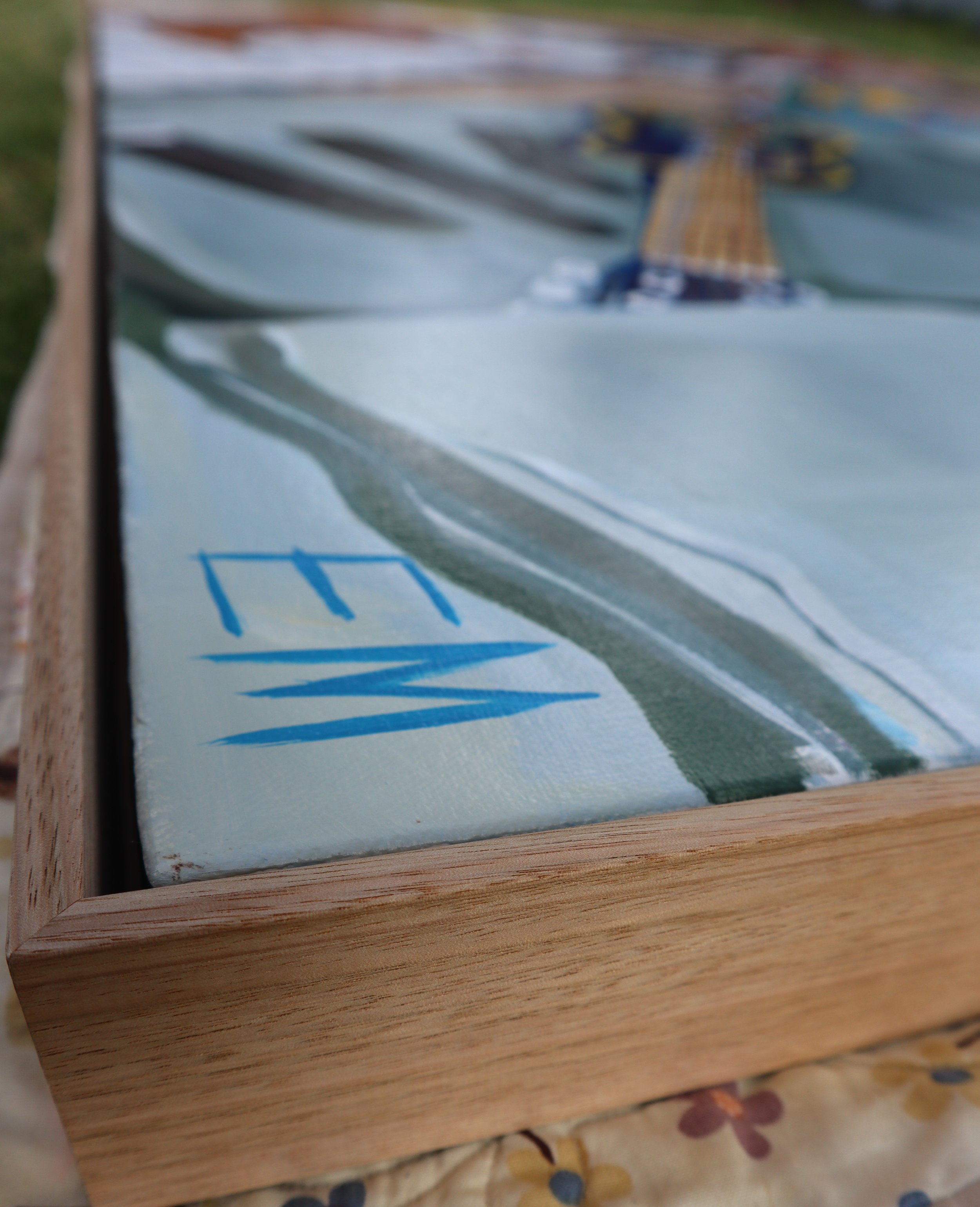 Oak Frame On Artwork