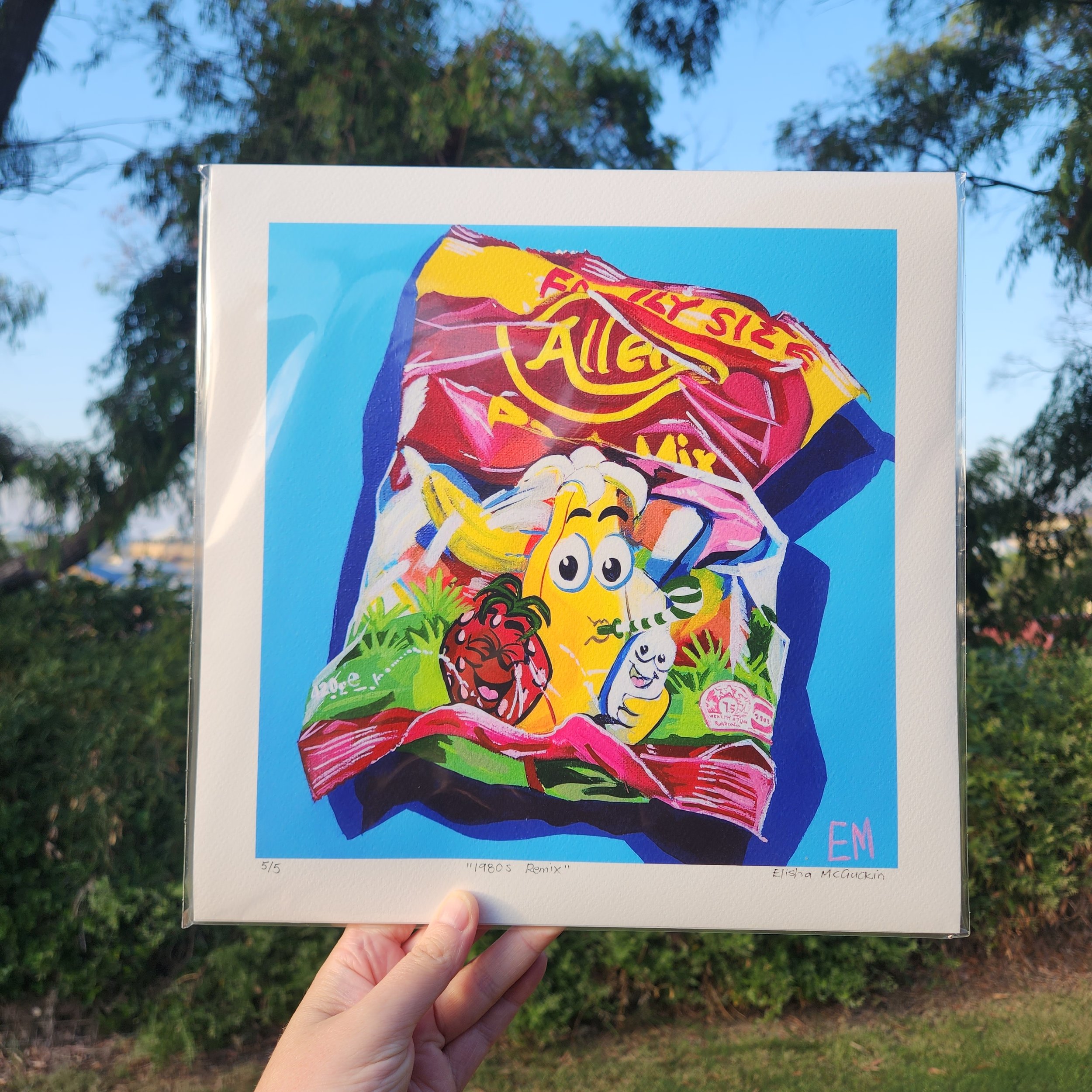 1980s remix Allens lolly art reproduction