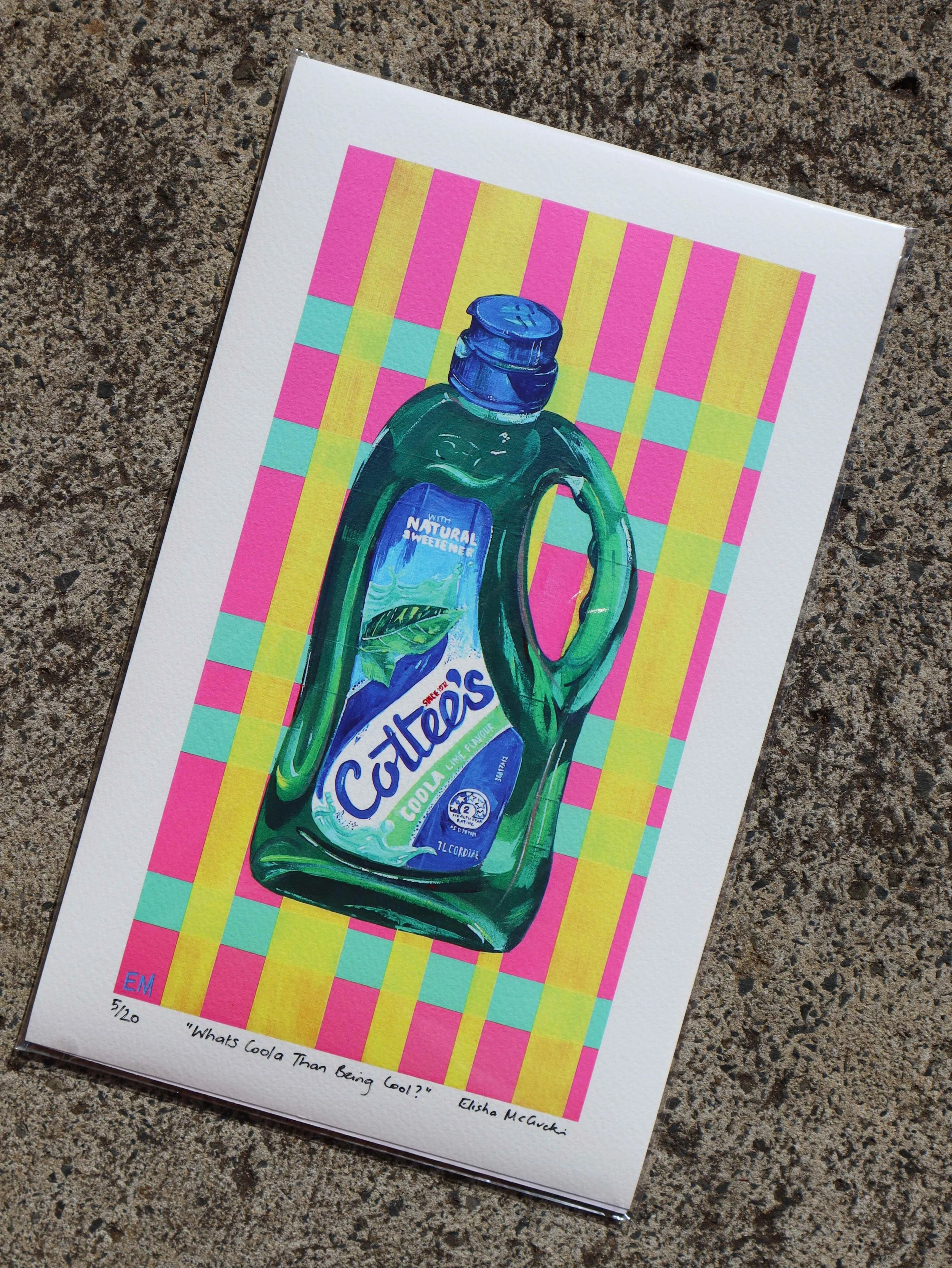 bright colourful small art print coola cordial
