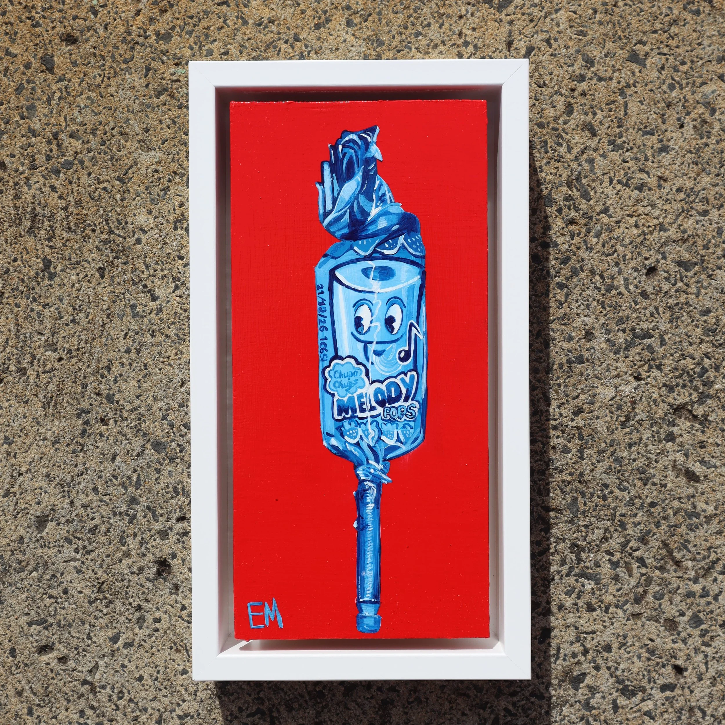 Melody Pop Painting Framed In White