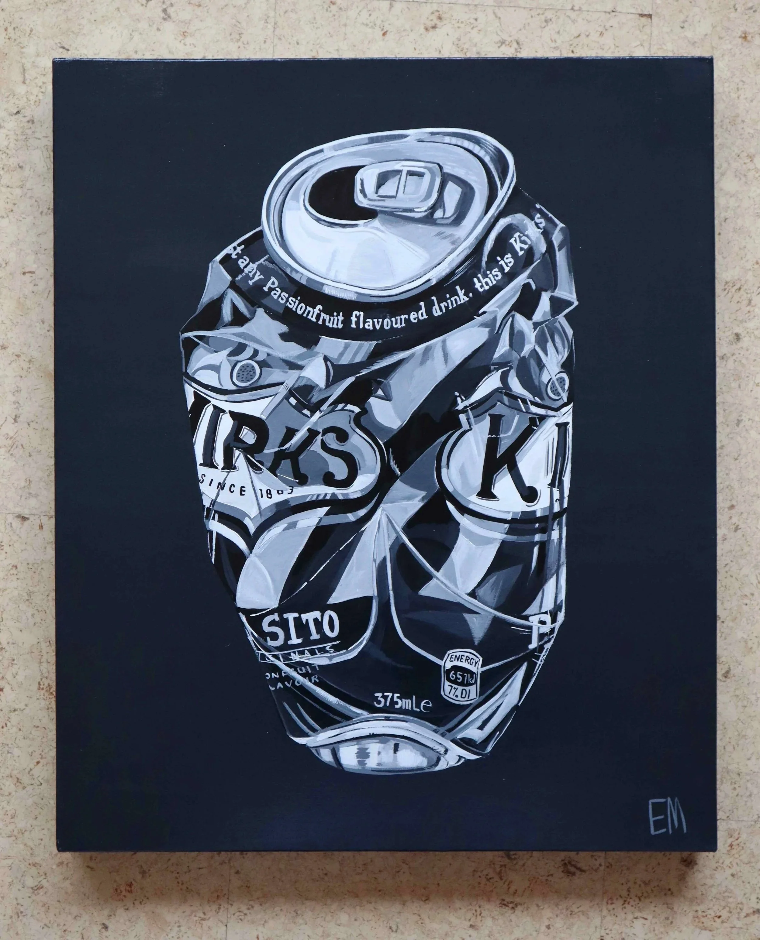 This Is Soul Crushing Grey Painting By Elisha McGuckin